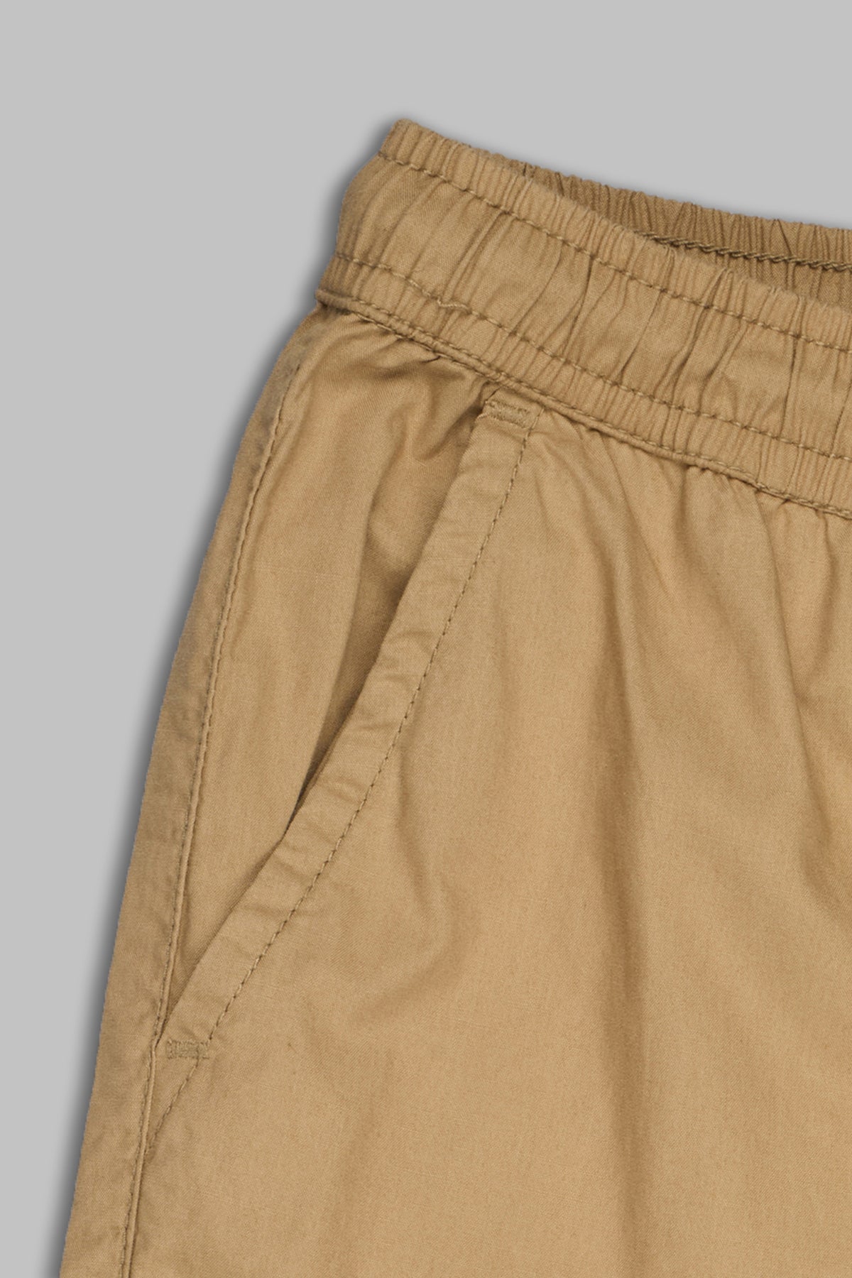 Beige Solid Regular Fit Joggers for Boys - Image 4