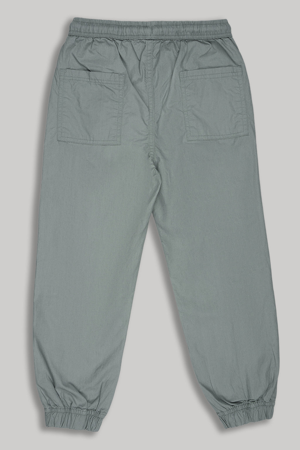 Light Green Solid Regular Fit Joggers for Boys - Image 2
