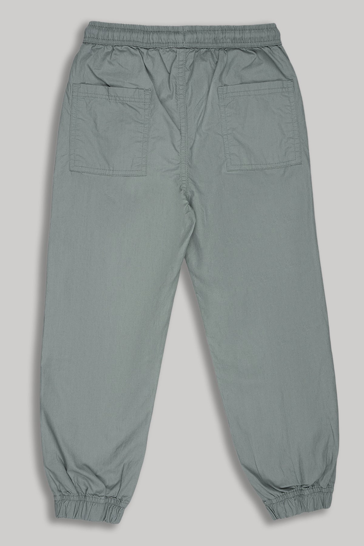 Light Green Solid Regular Fit Joggers for Boys - Image 2