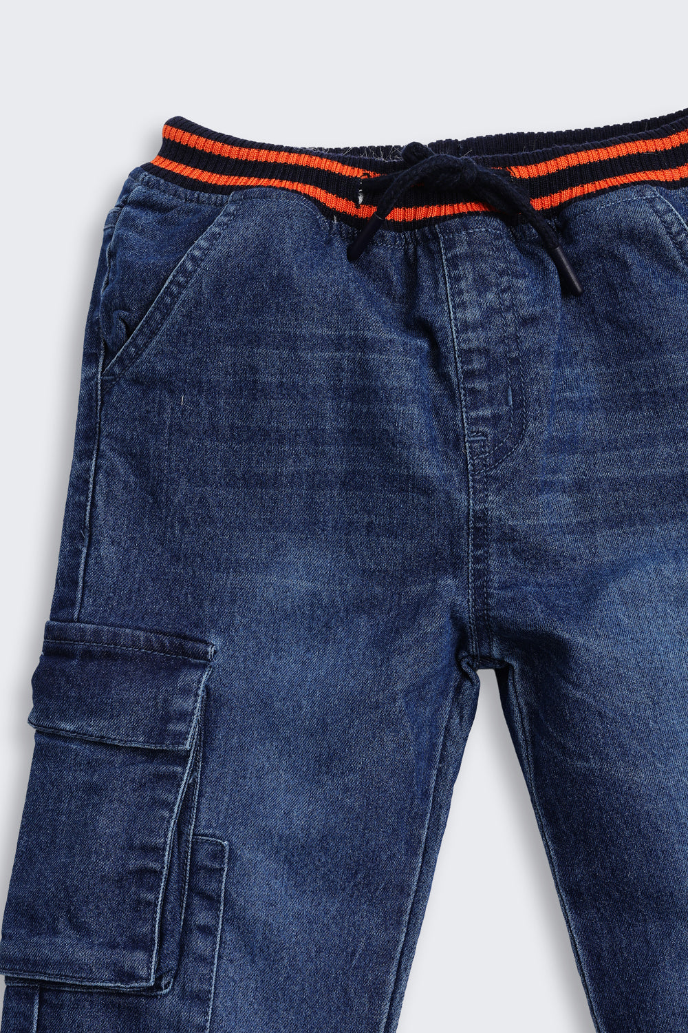 Dark Blue Solid Regular Fit Jeans for Boys - Image 4