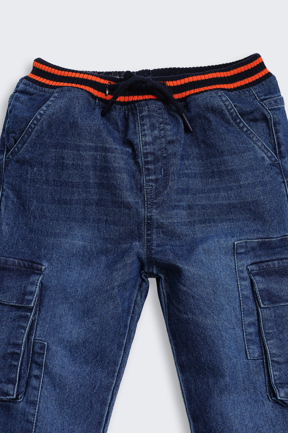 Dark Blue Solid Regular Fit Jeans for Boys - Image 5