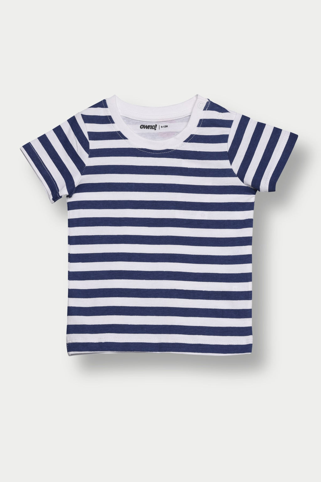 Navy Striped Regular Fit T-Shirt for Infant Boys - Image 2