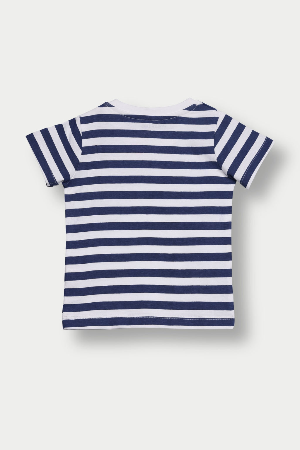 Navy Striped Regular Fit T-Shirt for Infant Boys - Image 3