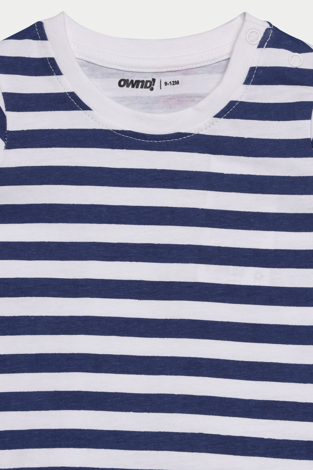 Navy Striped Regular Fit T-Shirt for Infant Boys - Image 4