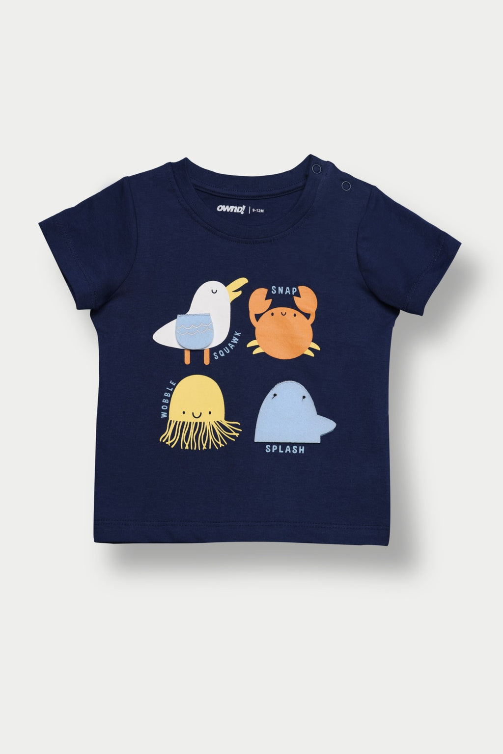 Navy Graphic Regular Fit T Shirts for Infant Boys - Image 2