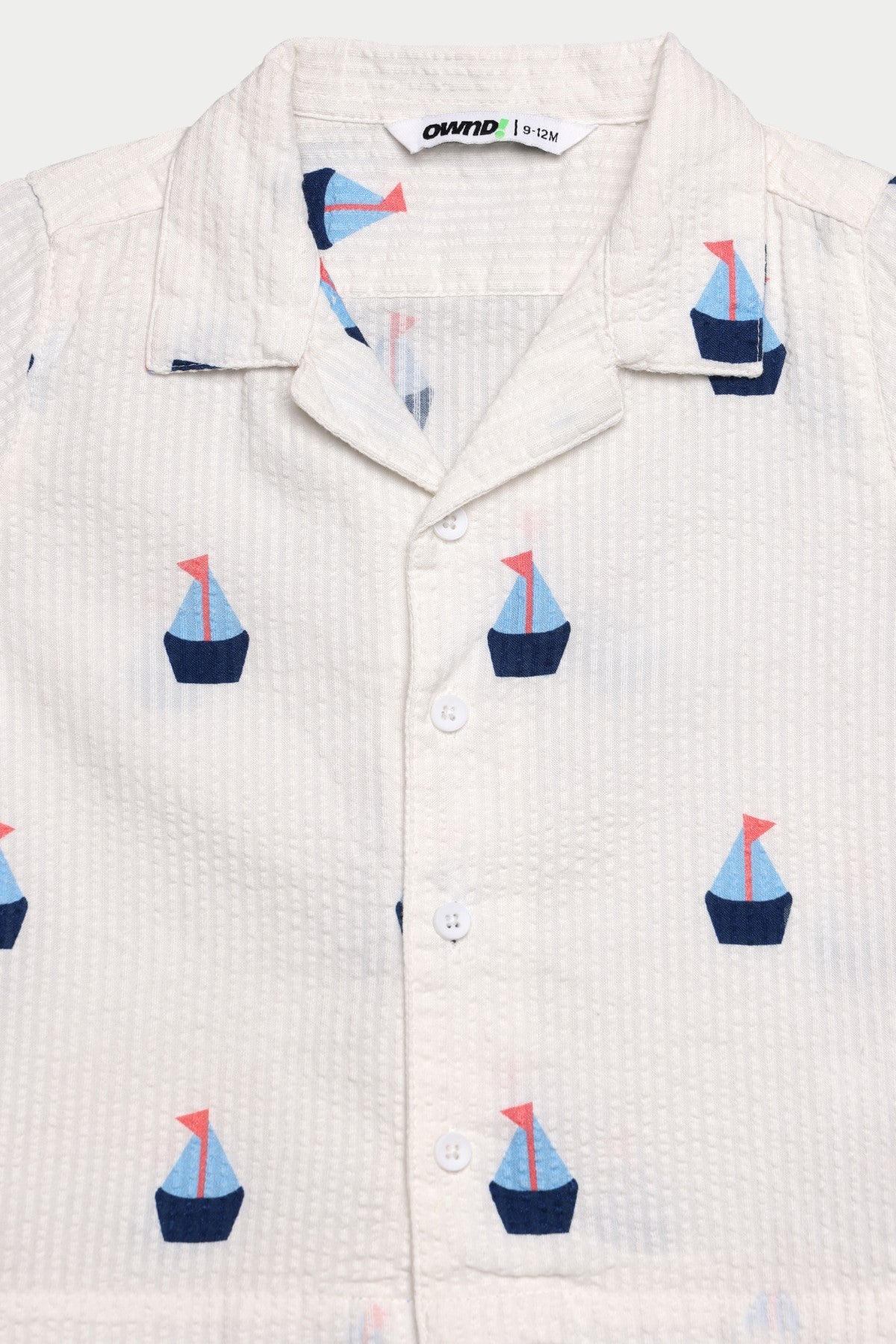 White Conversational Regular Fit Shirts for Infant Boys - Image 3