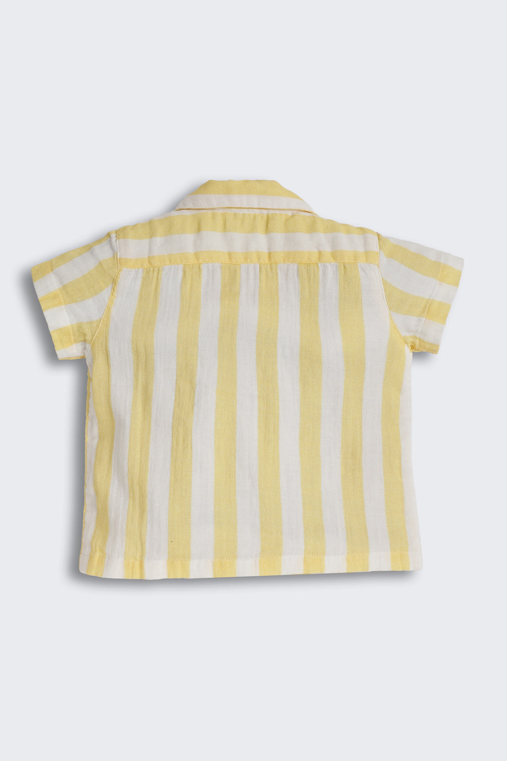 Yellow Striped Regular Fit Co-ord Set for Infant Boys - Image 4