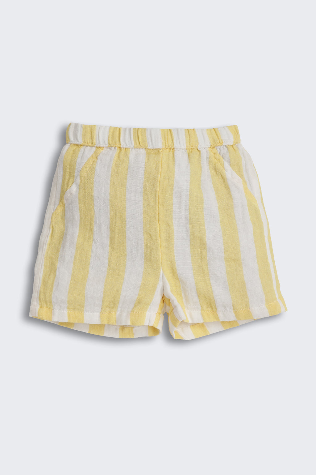 Yellow Striped Regular Fit Co-ord Set for Infant Boys - Image 5