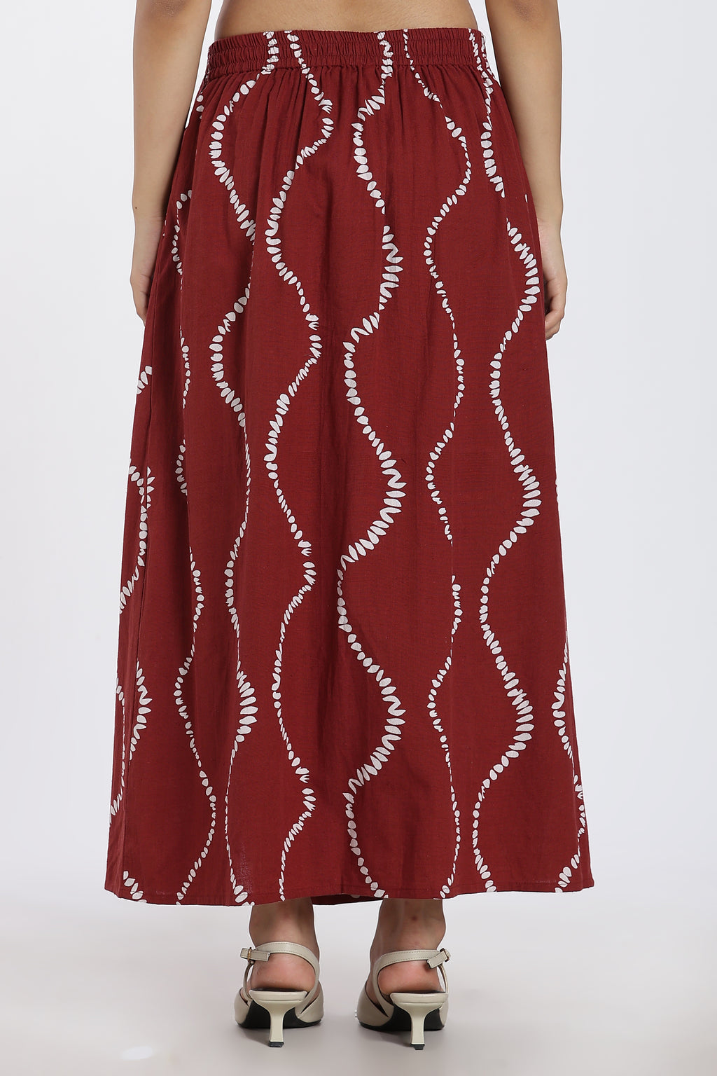 Rust Mid Rise Regular Fit Wrap Skirt for Women - Image 5