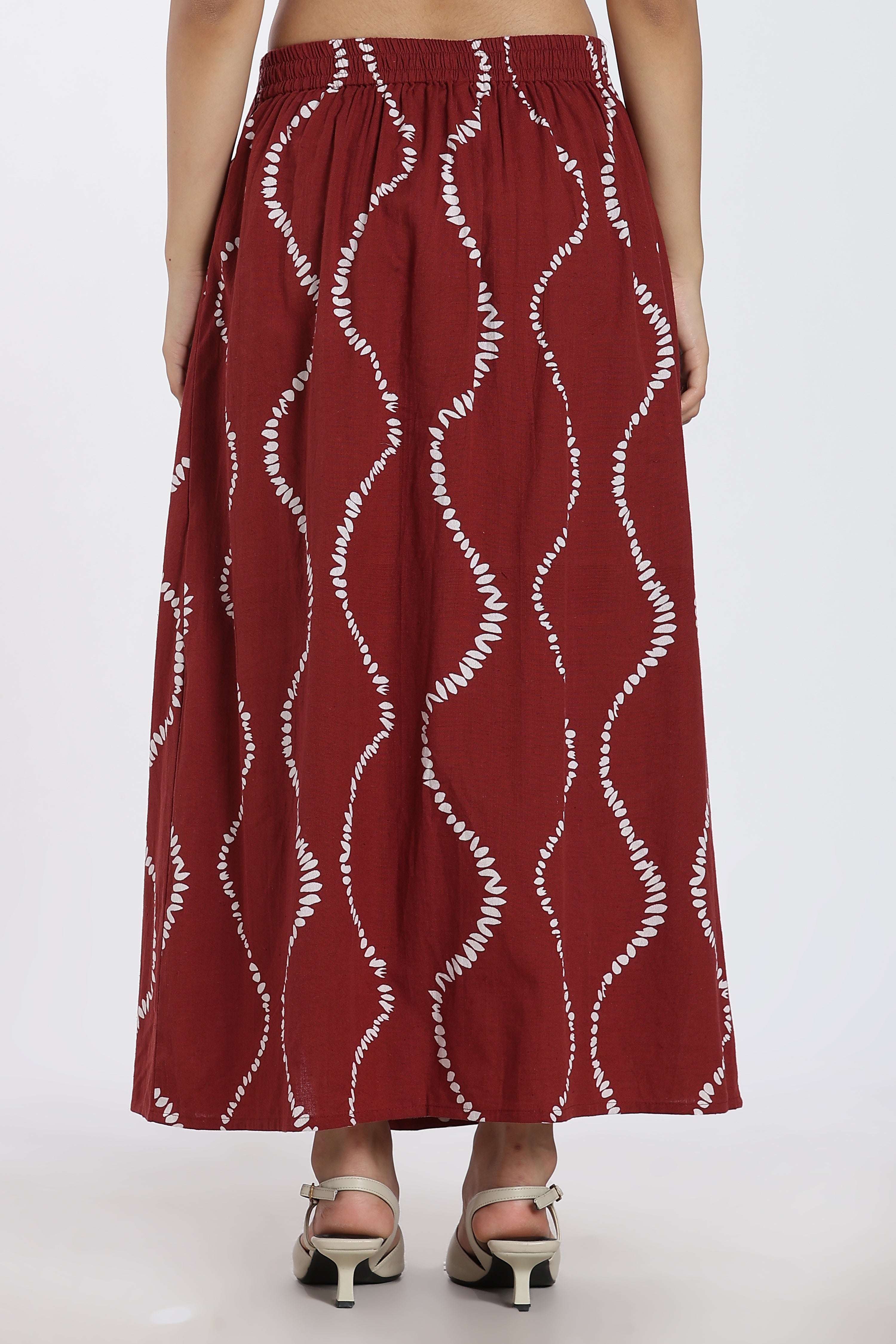 Rust Mid Rise Regular Fit Wrap Skirt for Women - Image 5