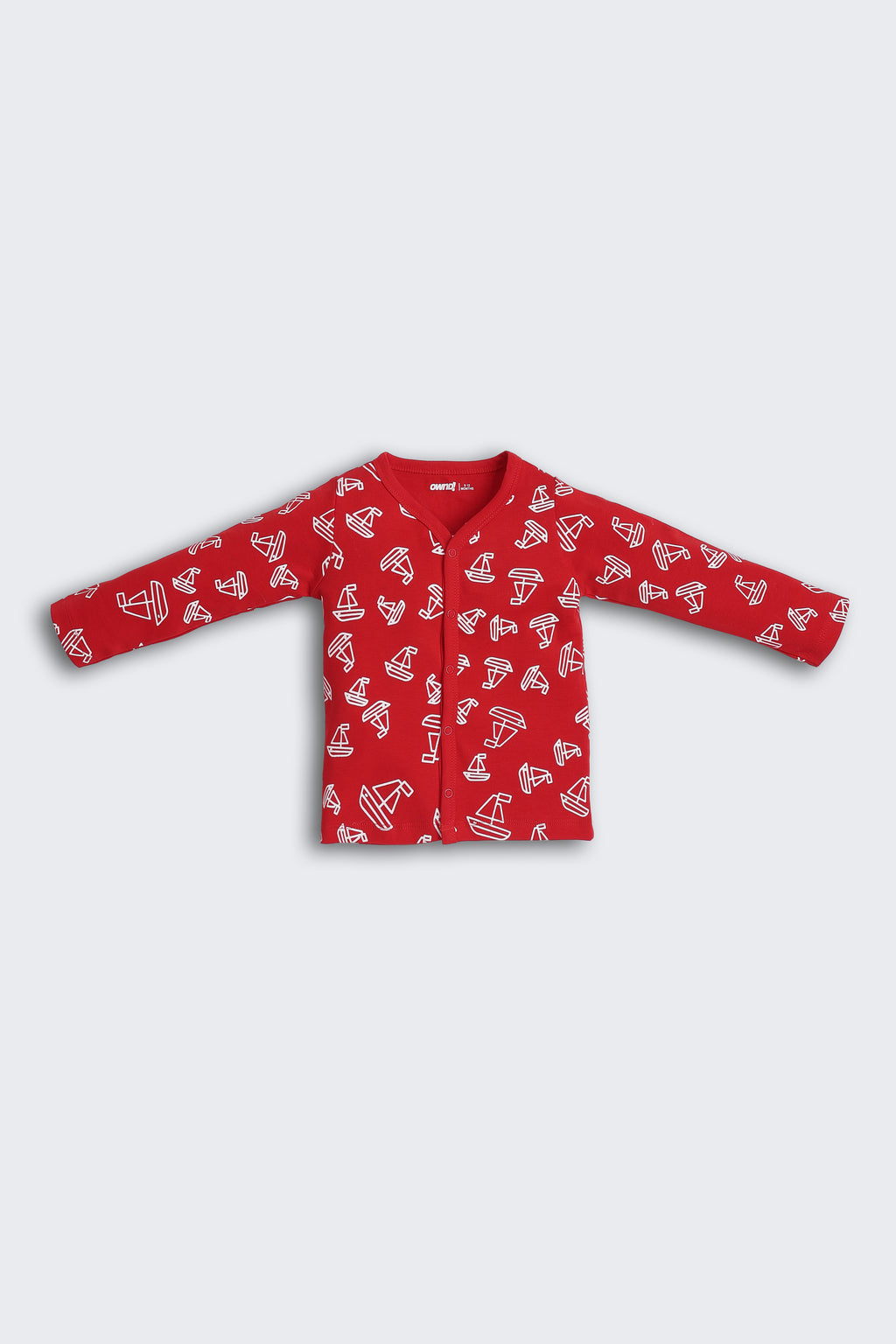 Red Boat All - Over Printed Regular Fit Co-ord Set for Infant Boys - Image 3