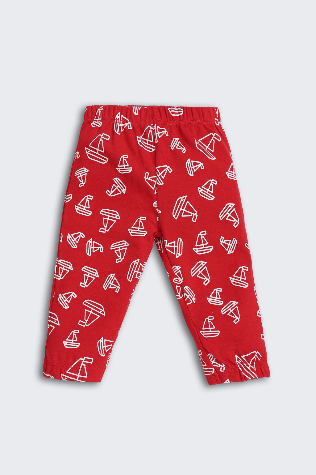 Red Boat All - Over Printed Regular Fit Co-ord Set for Infant Boys - Image 4