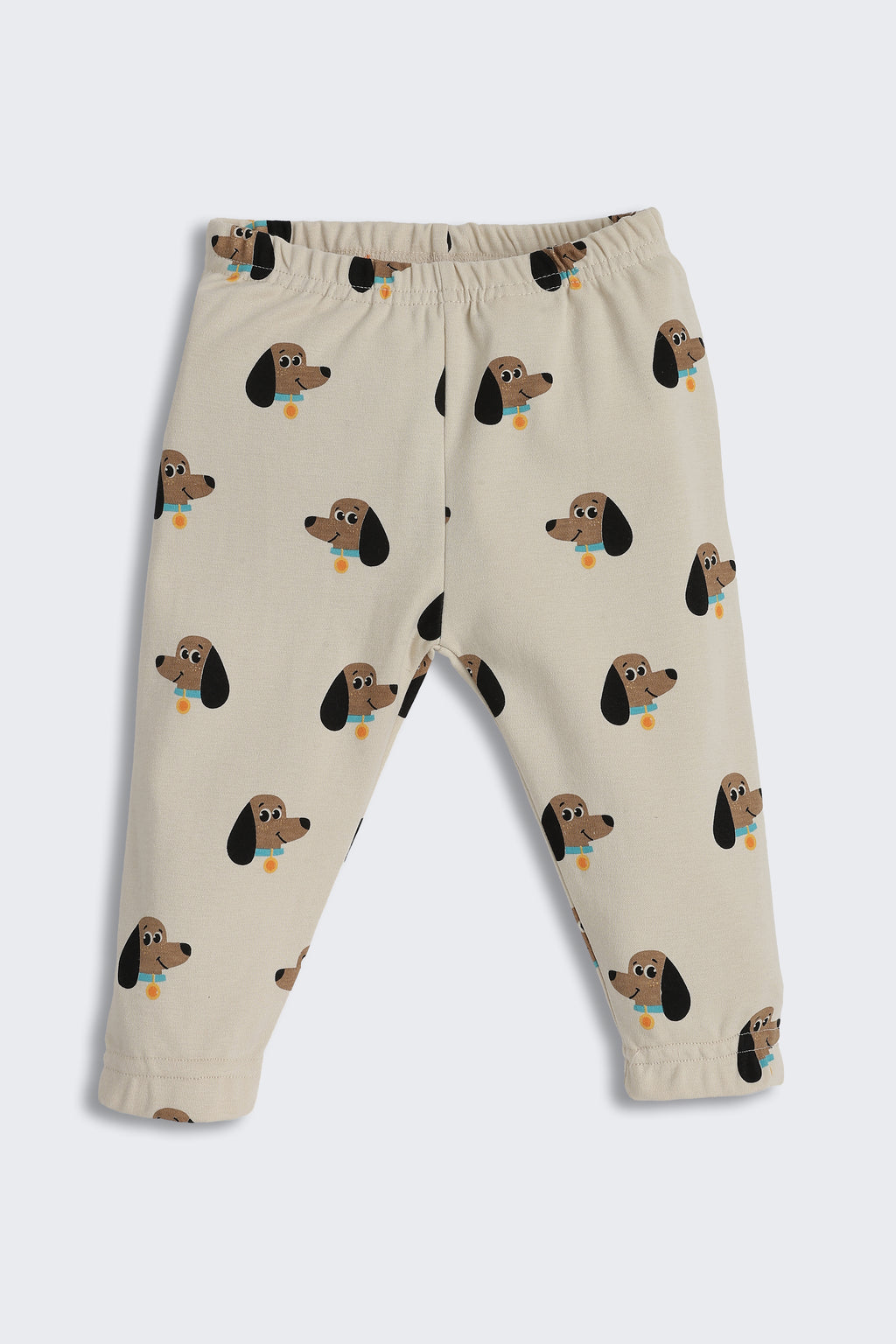 Beige Dogs Printed Regular Fit Co-ord Set for Infant Boys - Image 5
