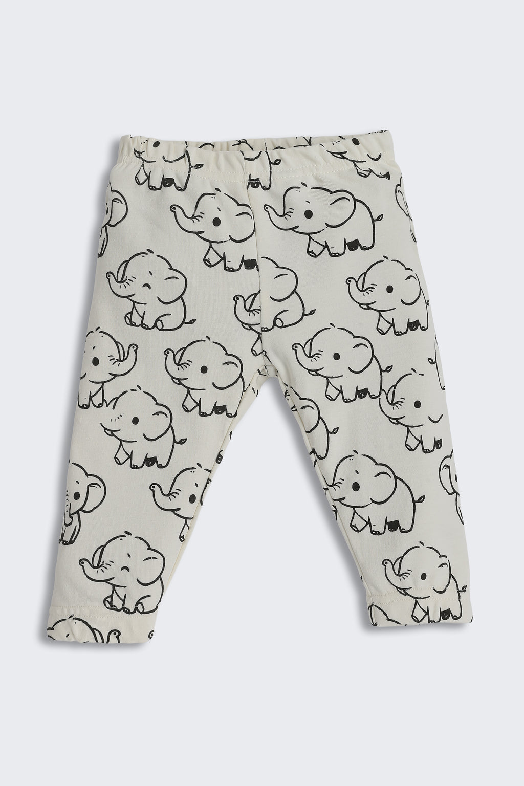 Off White Elephant Graphic Regular Fit Co-ord Set for Infant Boys - Image 5