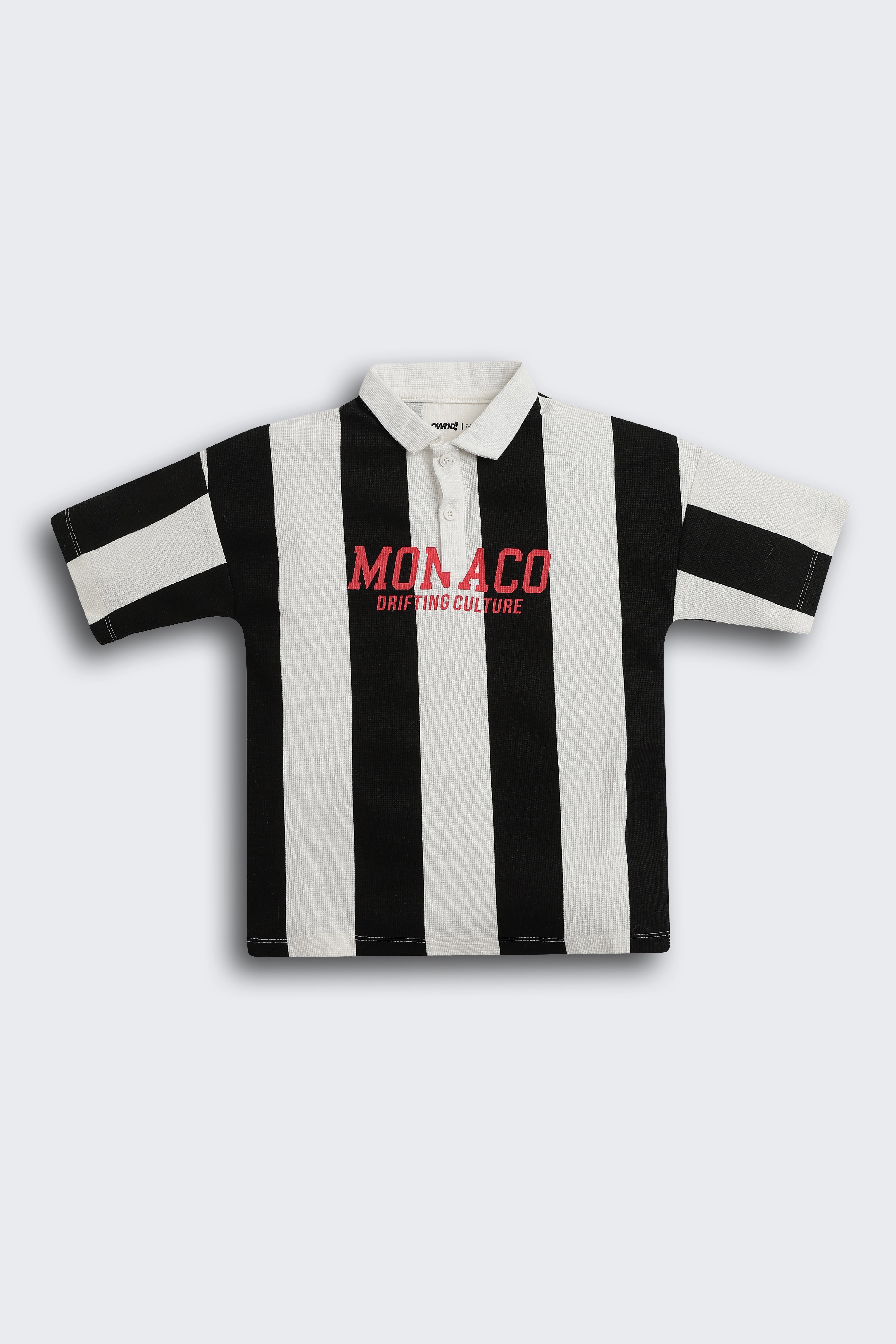 Black Stripes Regular Fit Polos for Boys - Image 2