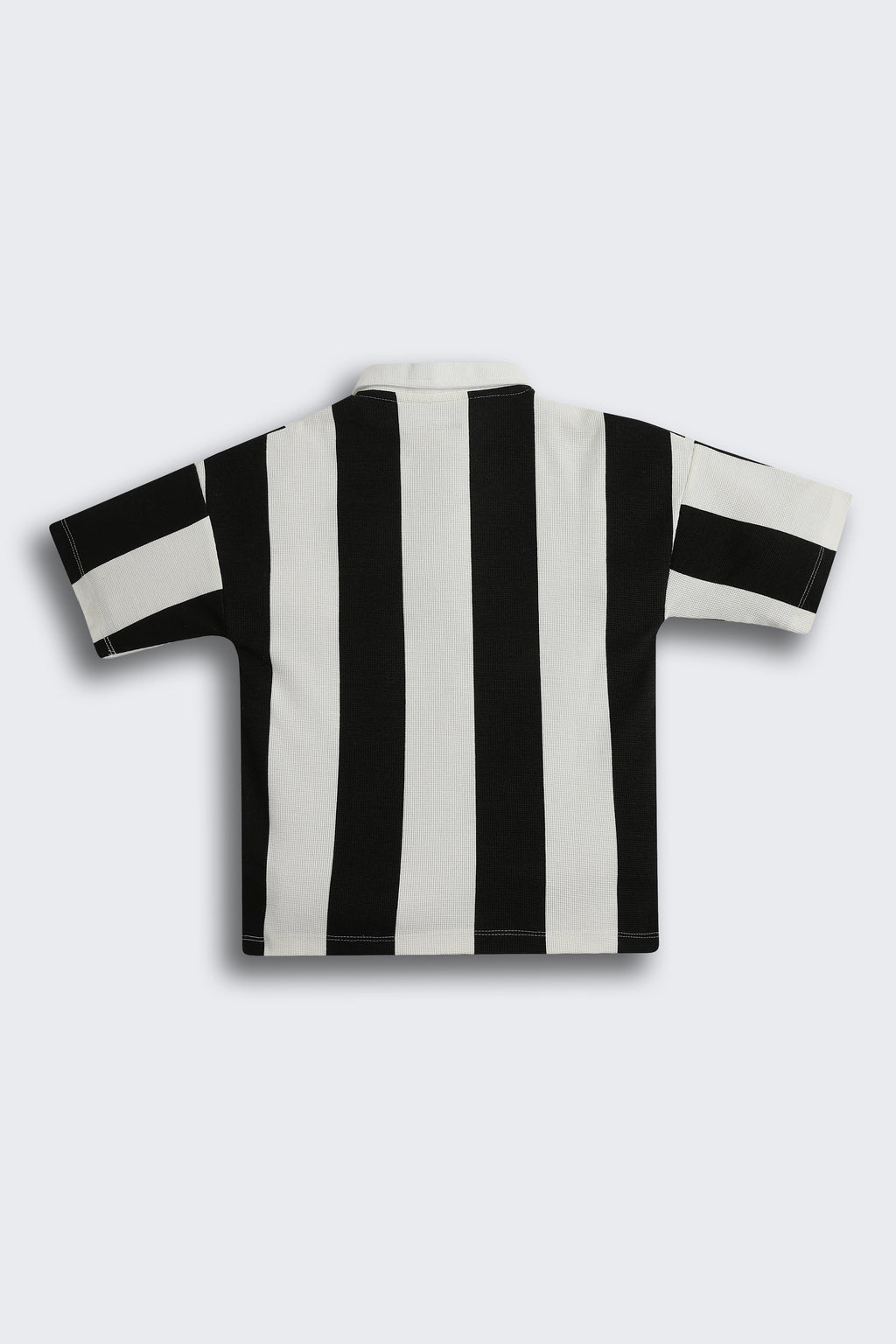 Black Stripes Regular Fit Polos for Boys - Image 3