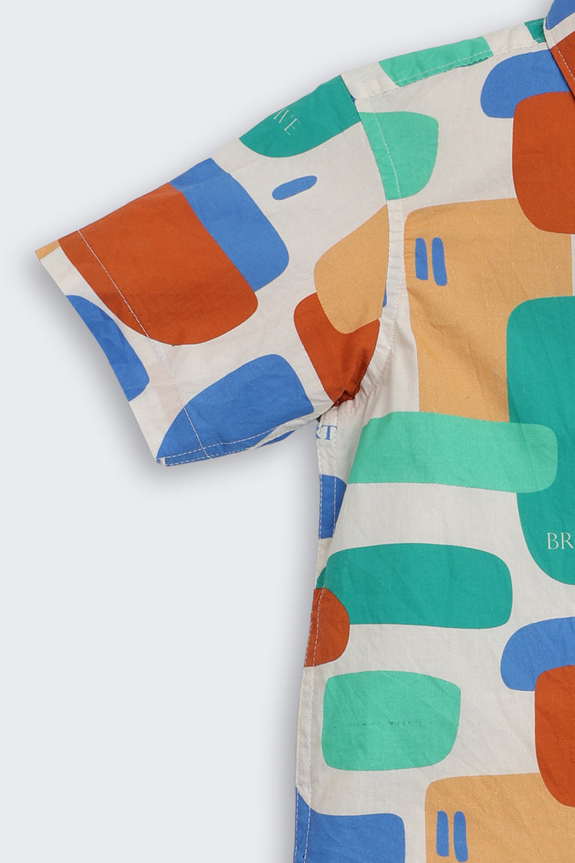 Multi-coloured Abstract Print Shirt for Boys - Image 4