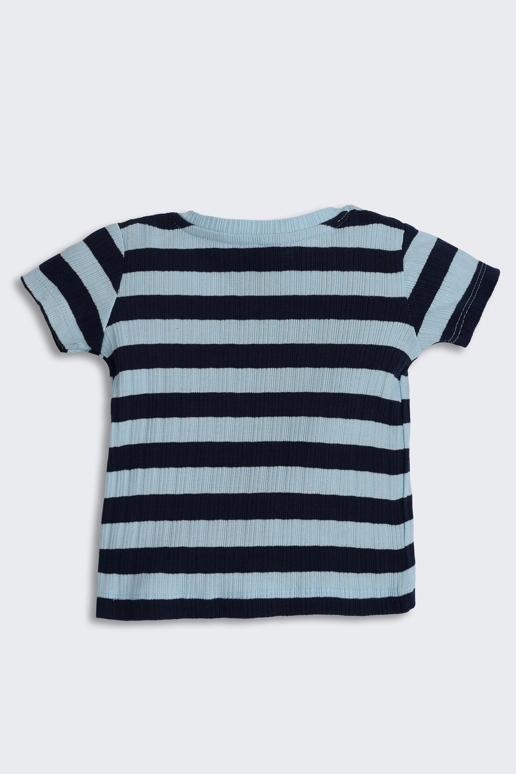 Blue Striped Regular Fit Co-ord Set for Infant Boys - Image 3