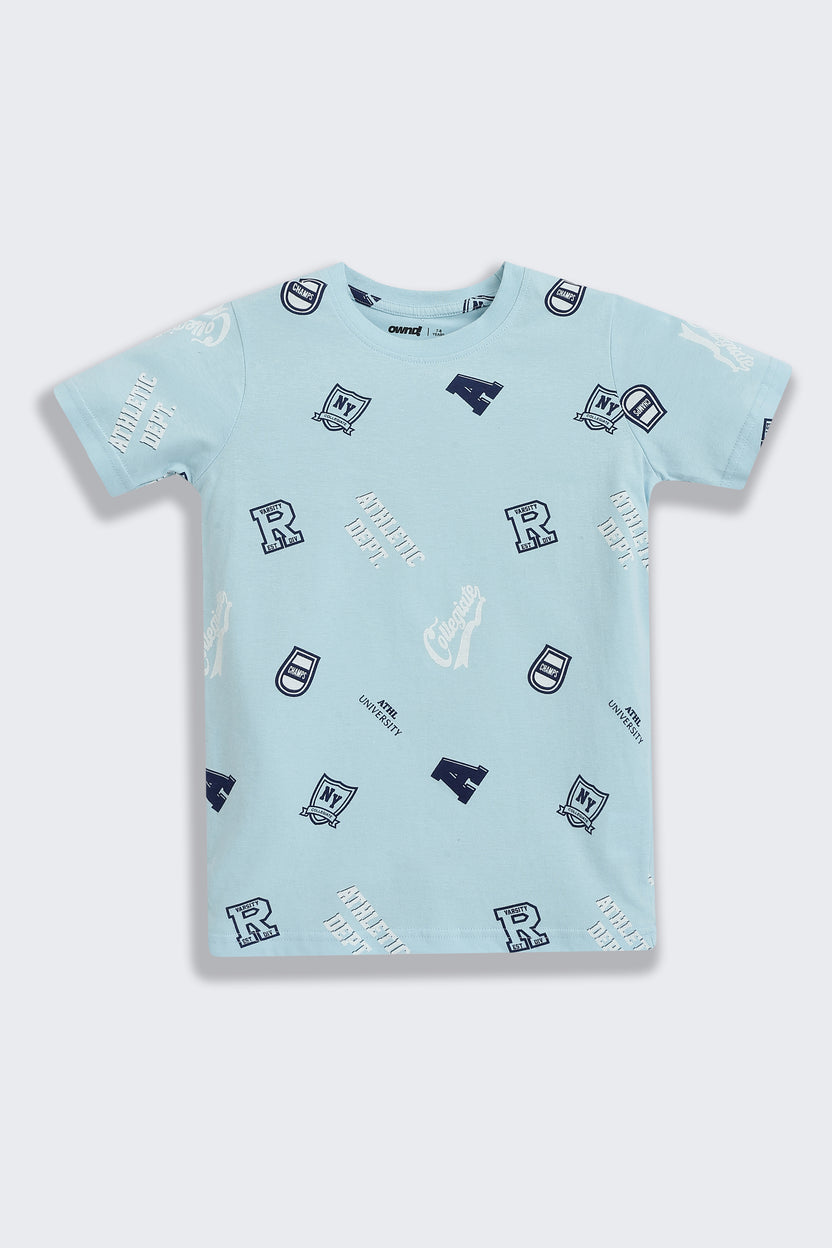 Blue Regular Fit Co-ord Set for Boys - Image 3