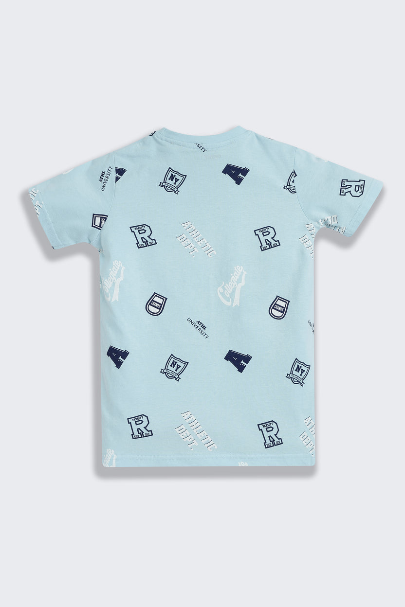 Blue Regular Fit Co-ord Set for Boys - Image 4