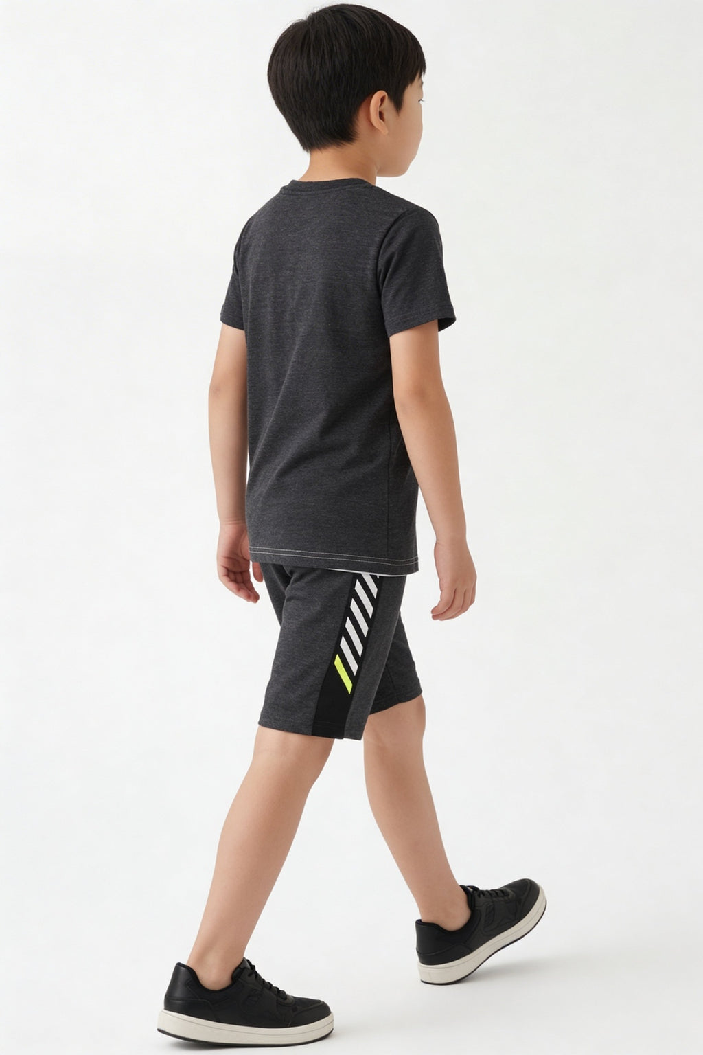 Dark Grey Graphic Printed Co-ord Set for Boys - Image 5