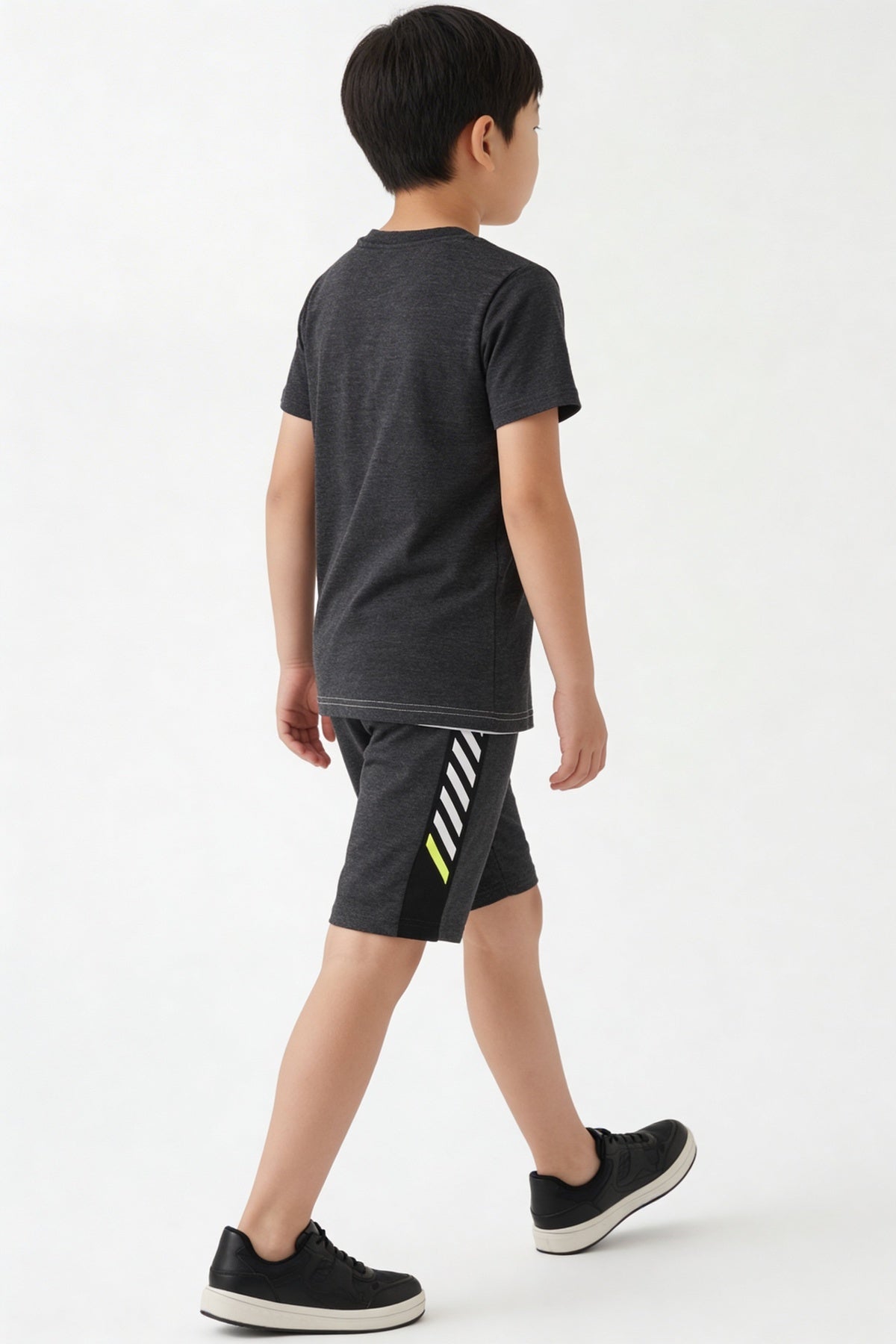 Dark Grey Graphic Printed Co-ord Set for Boys - Image 5
