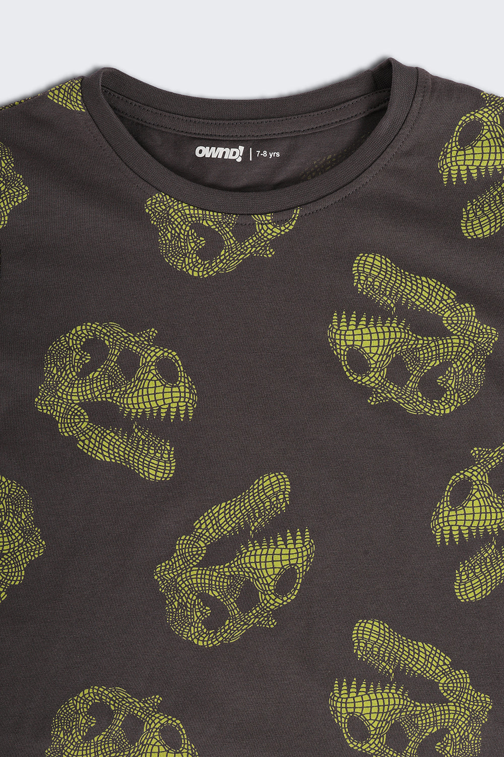 Charcoal Dinosaur Print Regular Fit Co-ord Set for Boys - Image 6