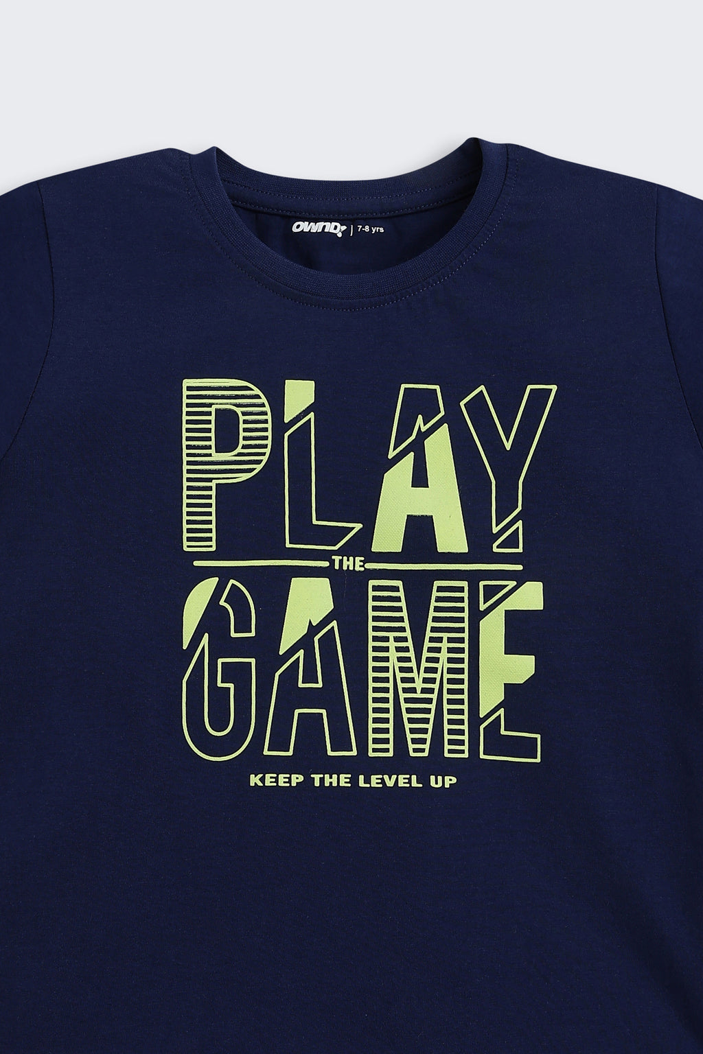 Navy Printed Regular Fit Co-ord Set for Boys - Image 6