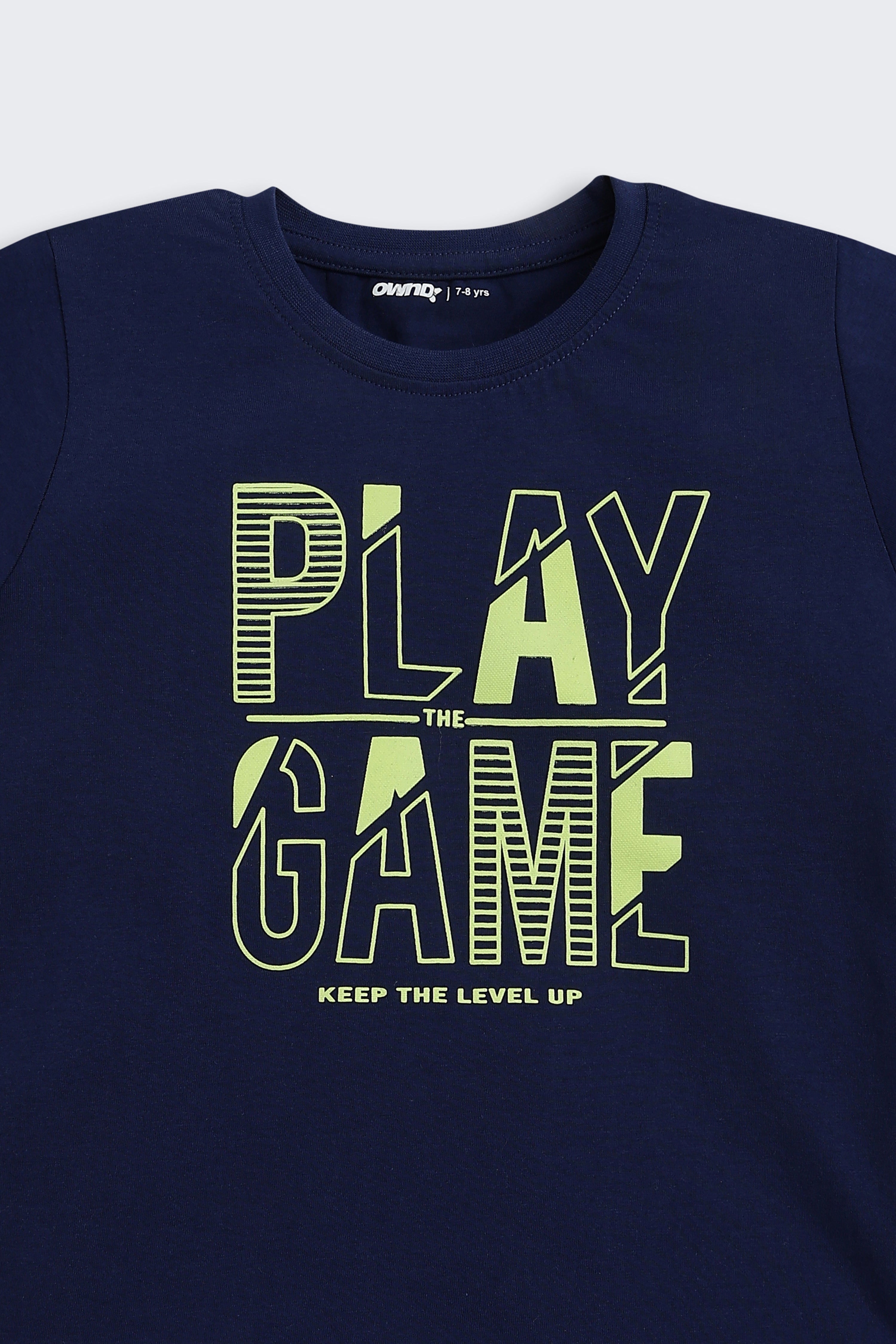Navy Printed Regular Fit Co-ord Set for Boys - Image 6