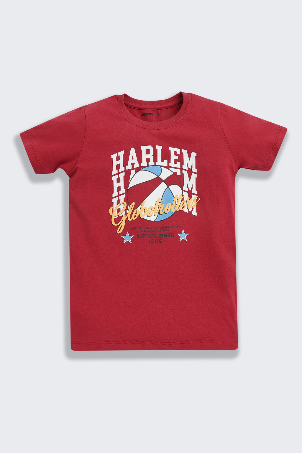 Maroon Graphic Printed Regular Fit Co-ord Set for Boys - Image 3