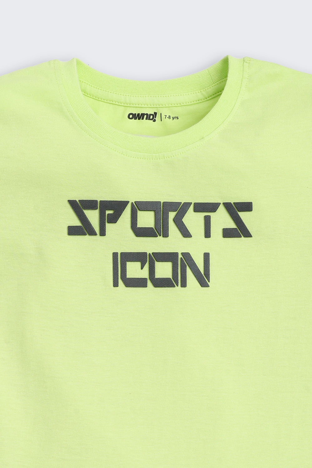 Lime Typographic Regular Fit Co-ord Set for Boys - Image 6