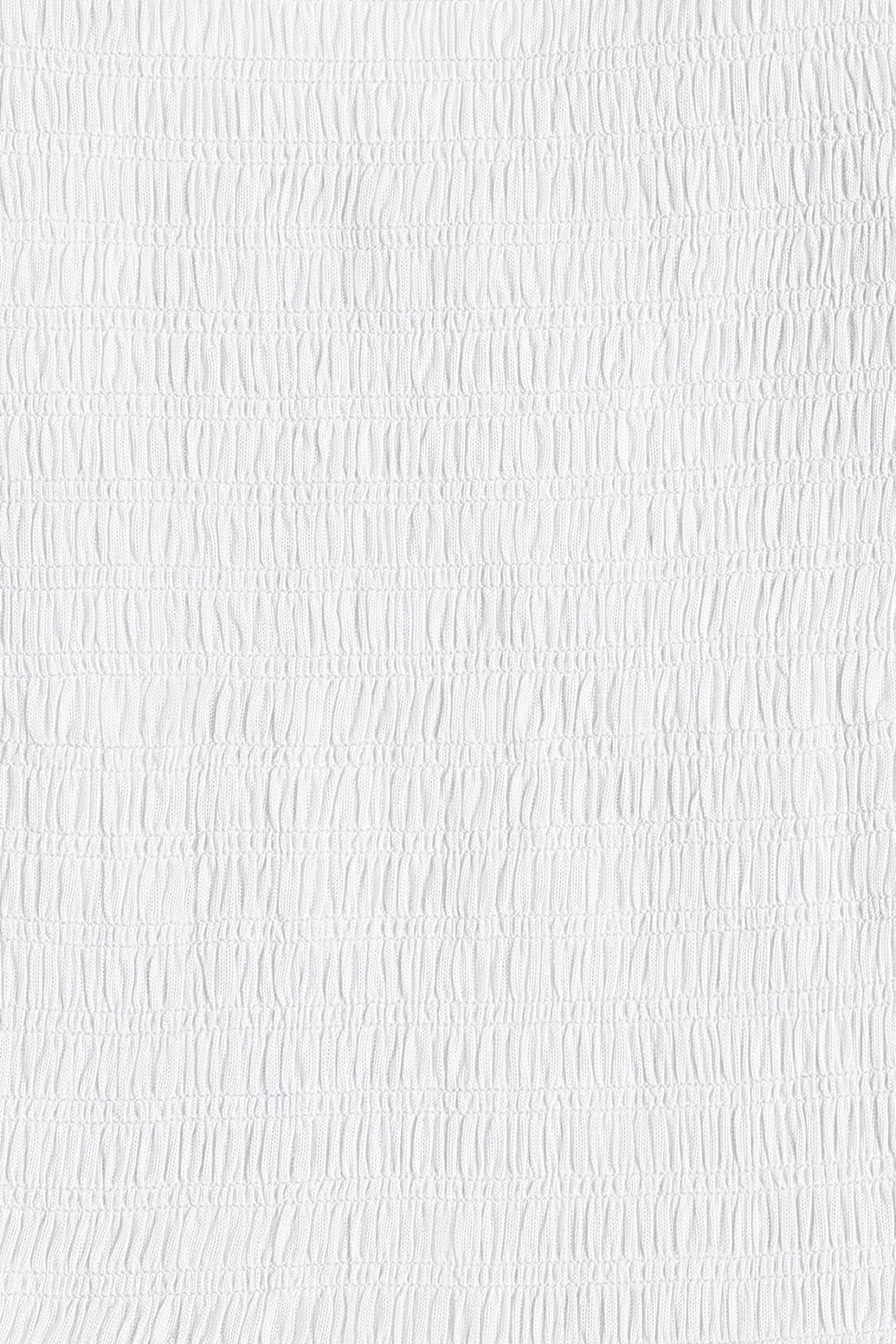 White Textured Regular Fit Top for Tweens Girls - Image 6