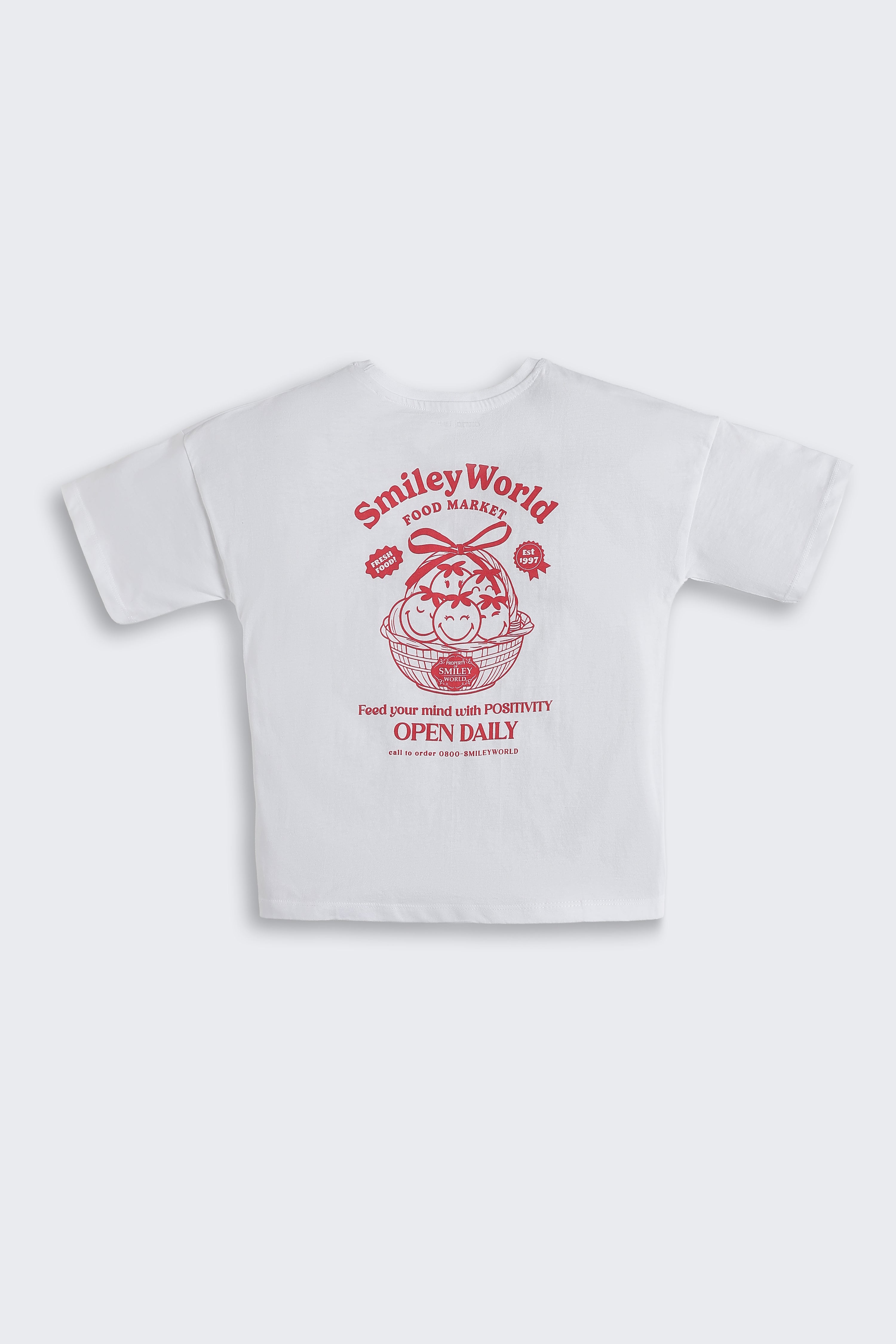 White Graphic Regular Fit T-Shirt for Tweens Girls - Image 3