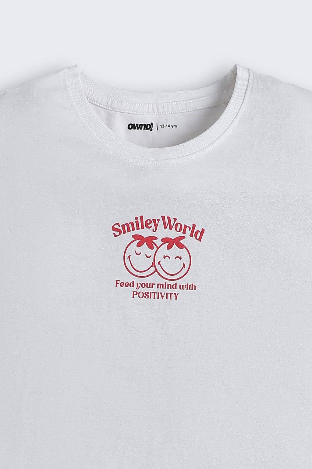 White Graphic Regular Fit T-Shirt for Tweens Girls - Image 4