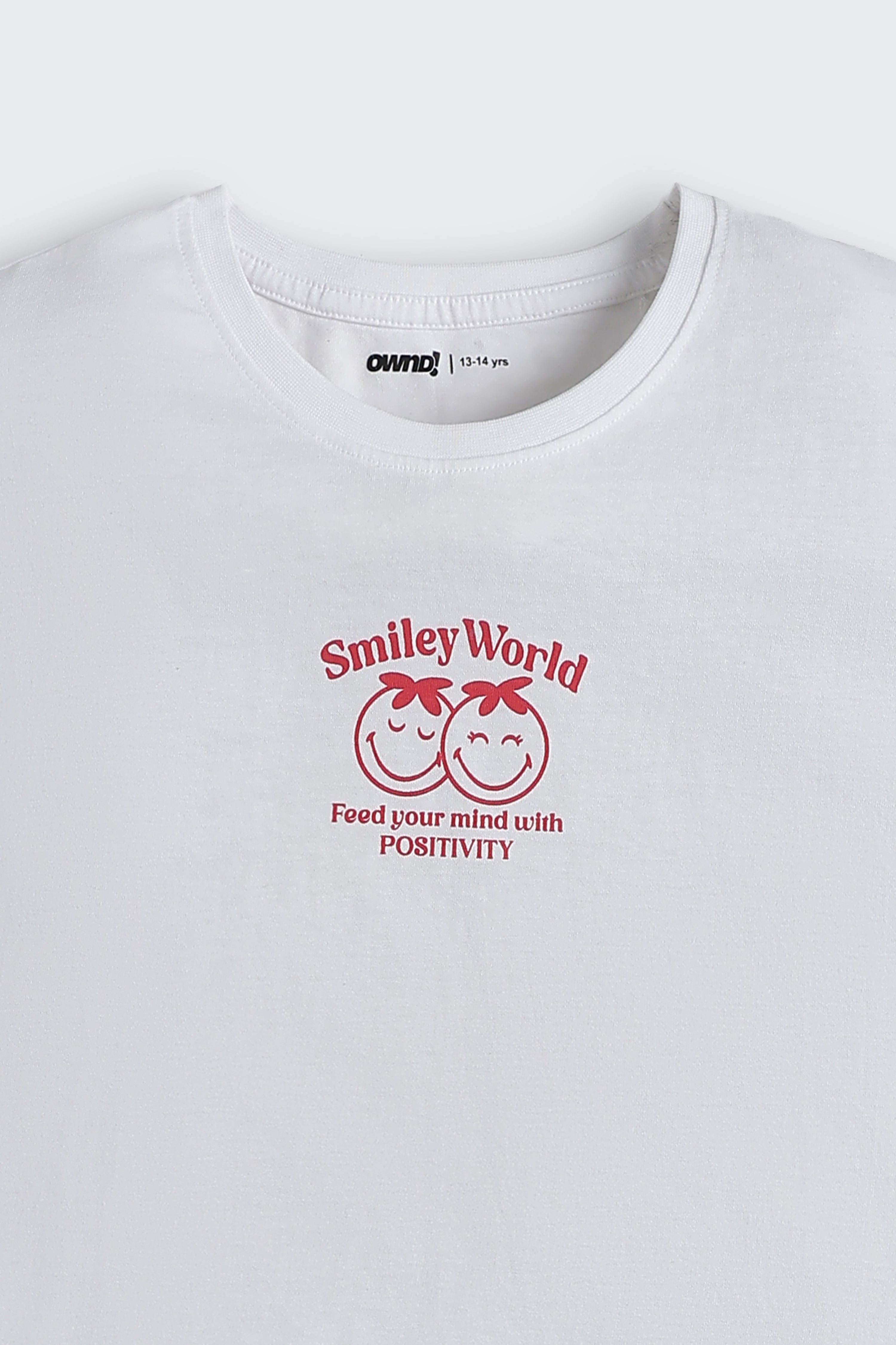 White Graphic Regular Fit T-Shirt for Tweens Girls - Image 4