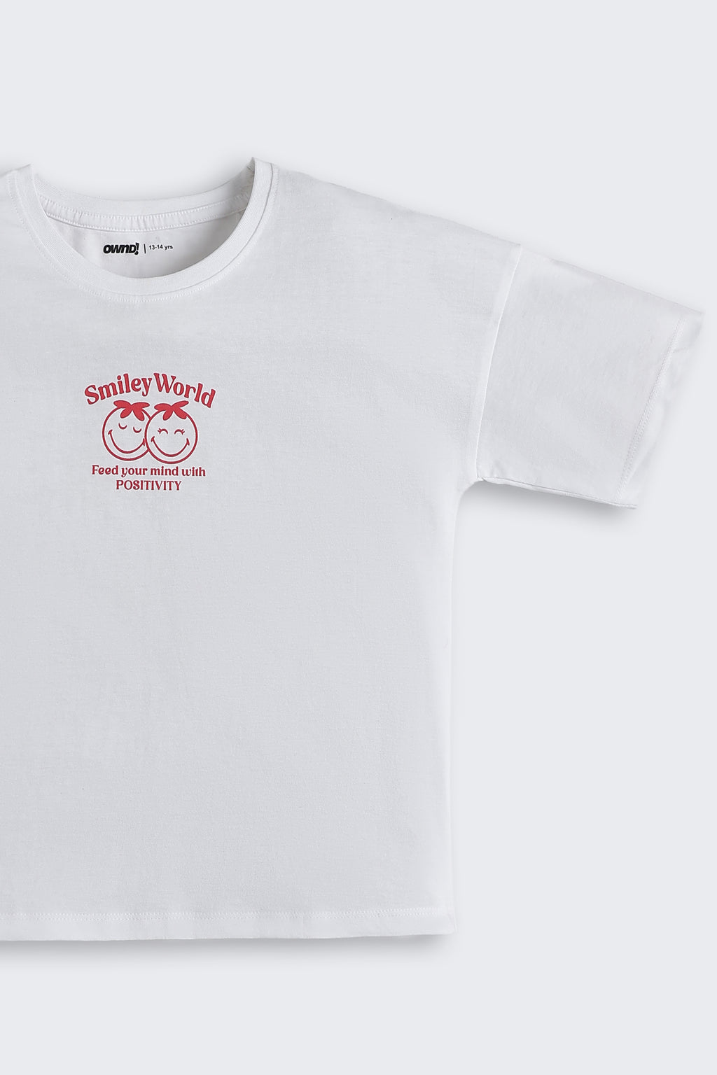 White Graphic Regular Fit T-Shirt for Tweens Girls - Image 5