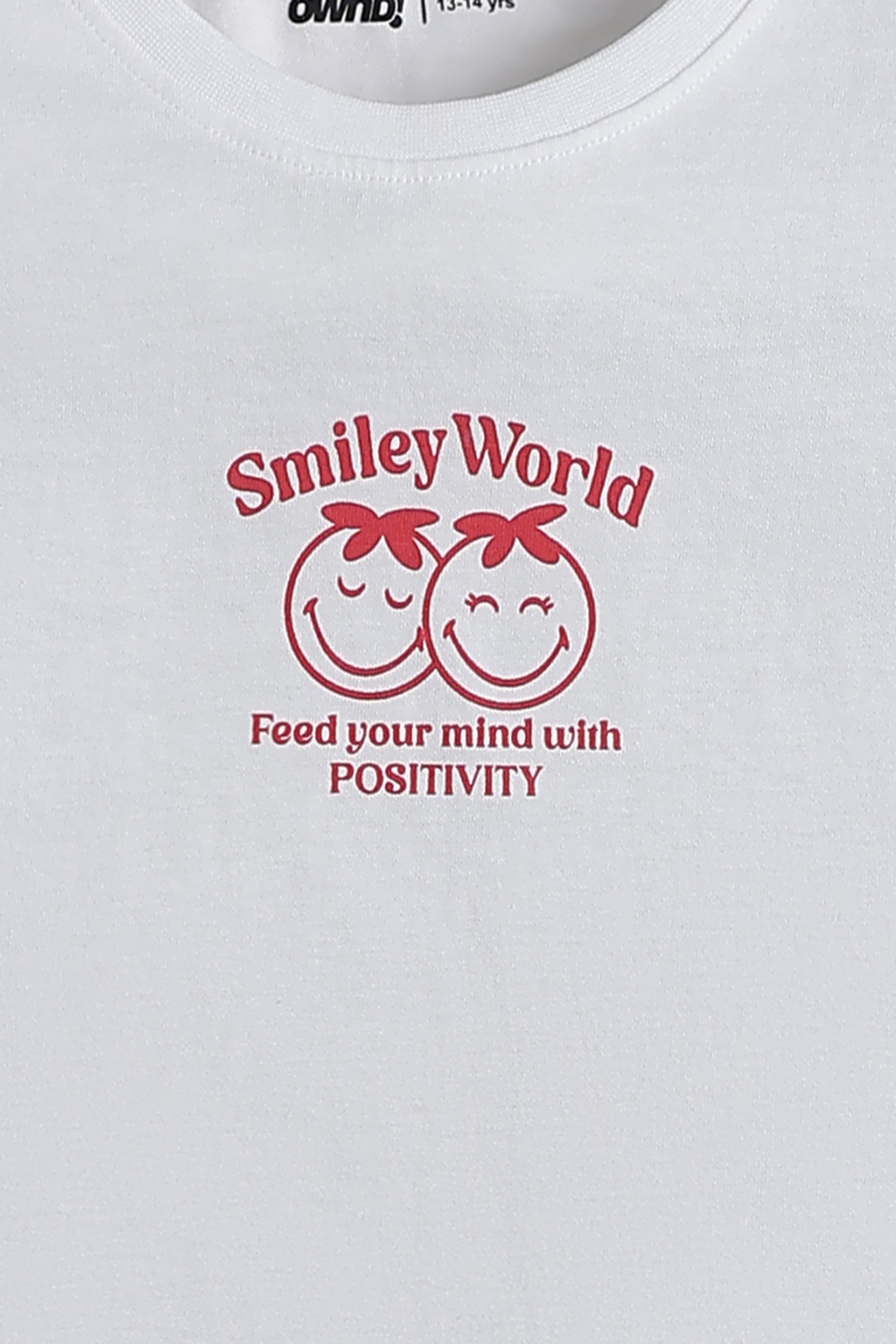 White Graphic Regular Fit T-Shirt for Tweens Girls - Image 6