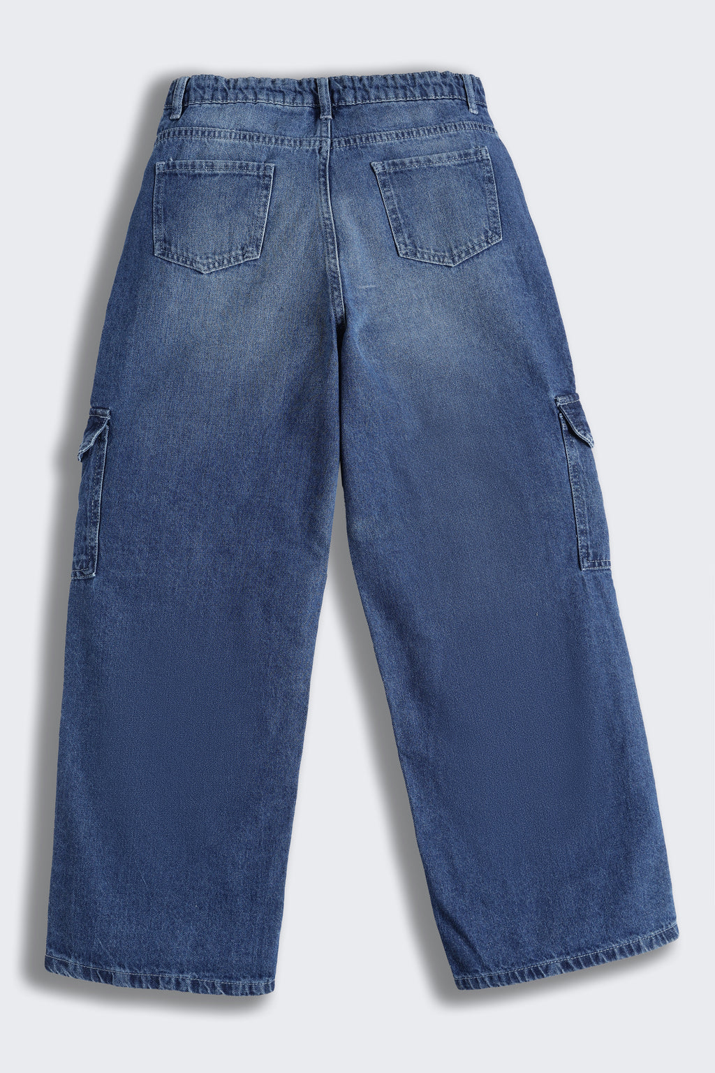Navy 7 Pocketed Regular Fit Jeans for Tweens Girls - Image 3