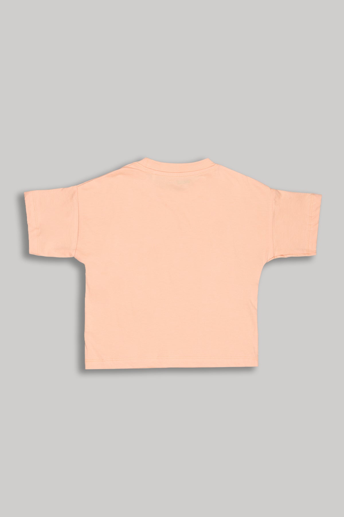 Peach Mermaid Printed Regular Fit T-Shirt for Girls - Image 2