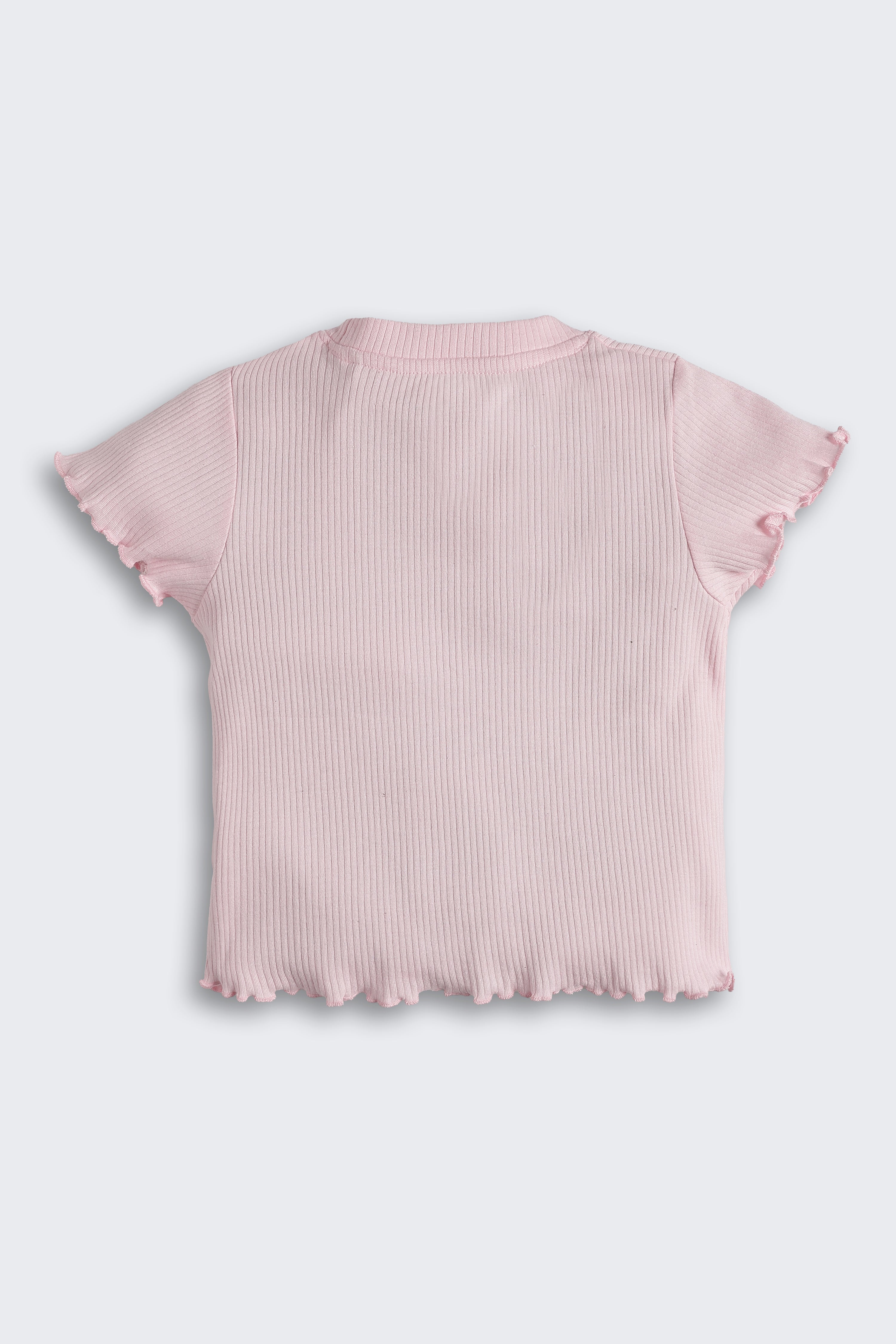 Pink Teddy Graphic Regular Fit T-Shirt for Girls - Image 3
