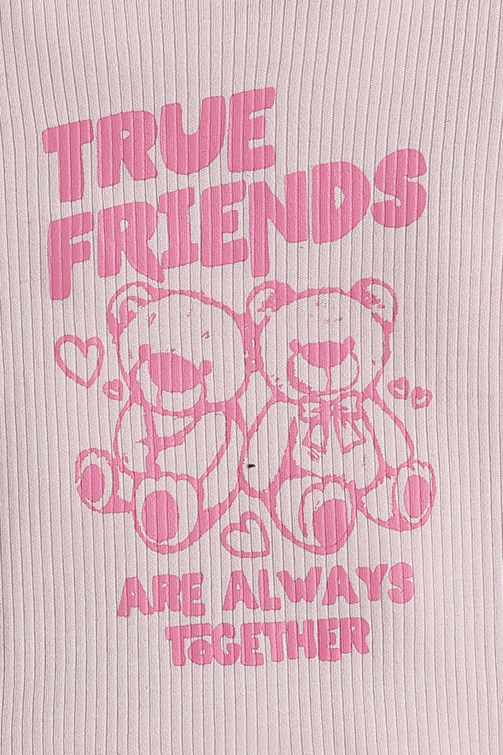 Pink Teddy Graphic Regular Fit T-Shirt for Girls - Image 6