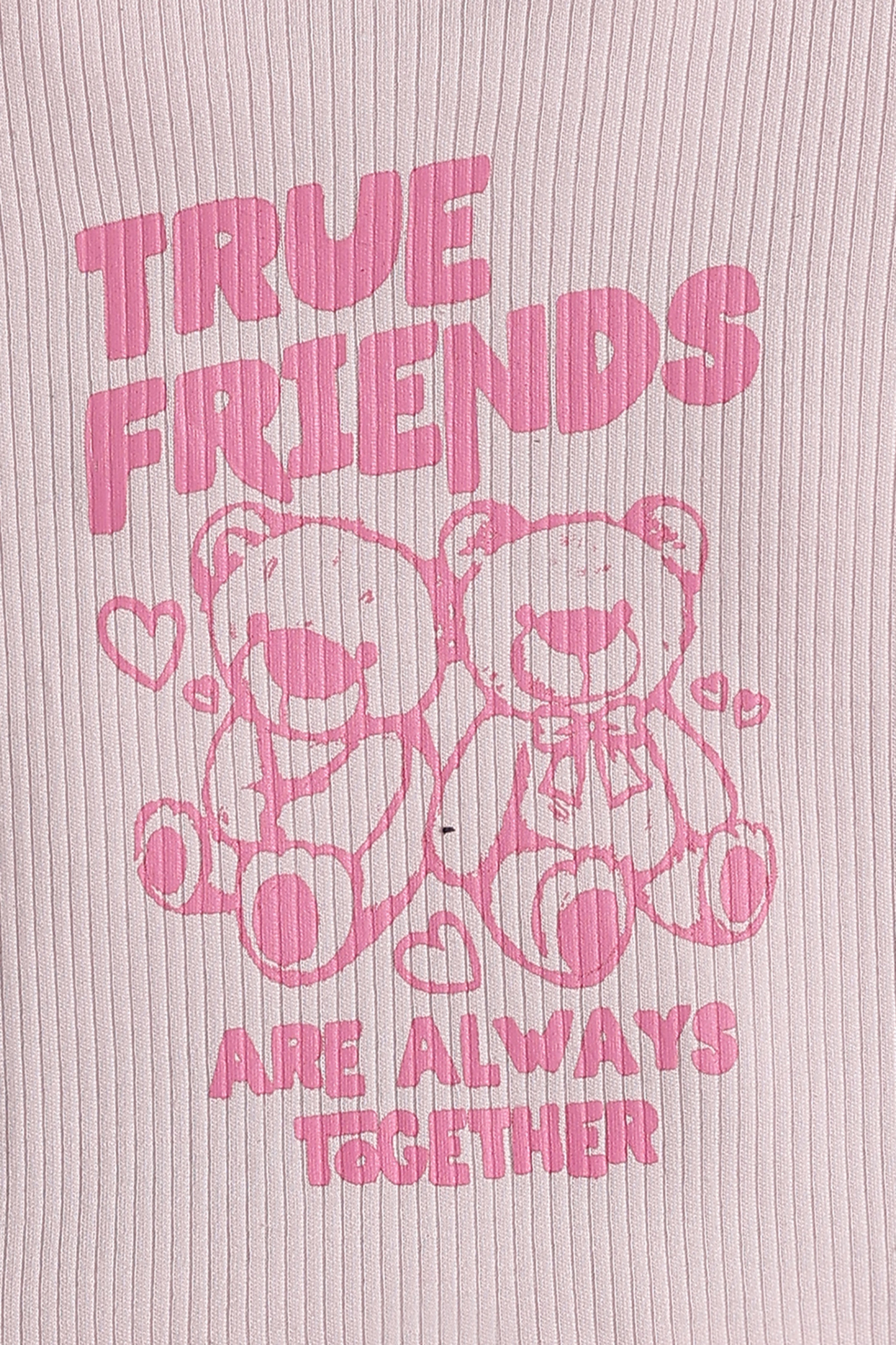 Pink Teddy Graphic Regular Fit T-Shirt for Girls - Image 6