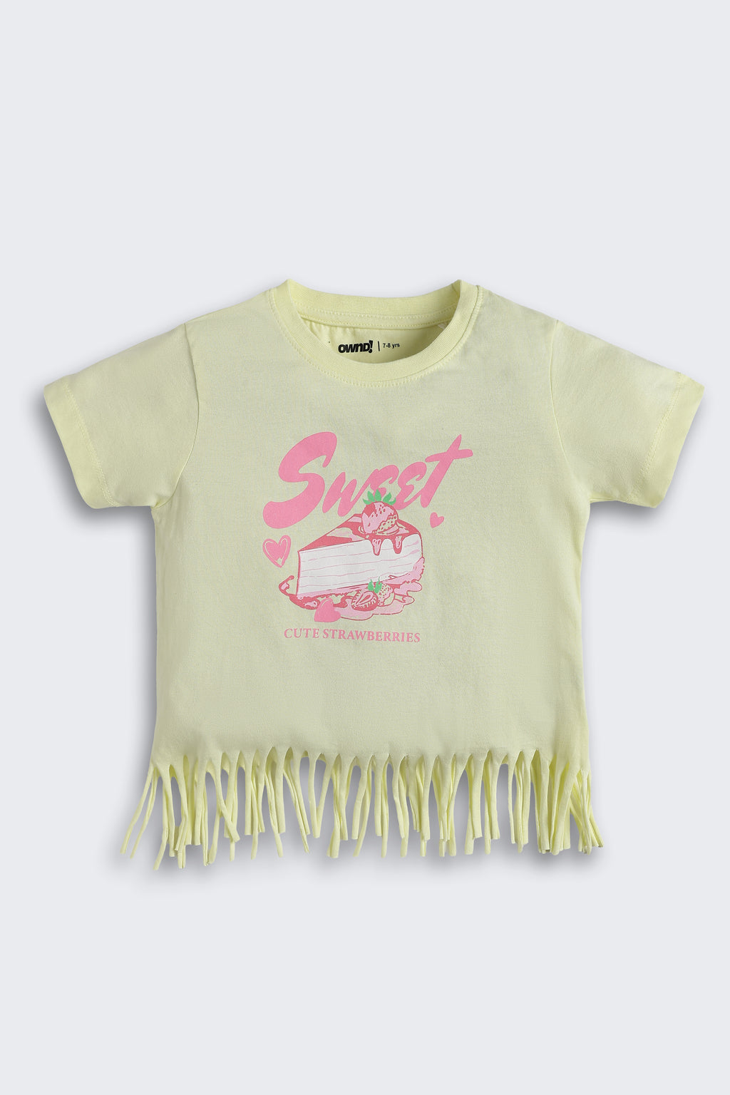 Yellow Graphic Regular Fit T-Shirt for Girls - Image 2