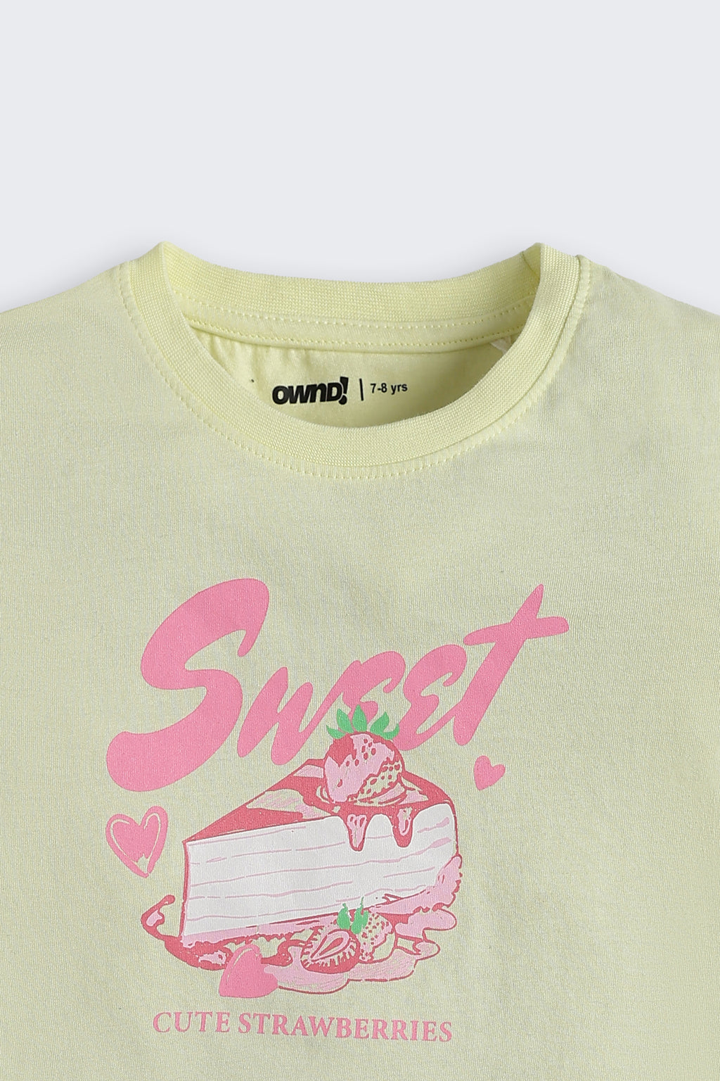 Yellow Graphic Regular Fit T-Shirt for Girls - Image 4