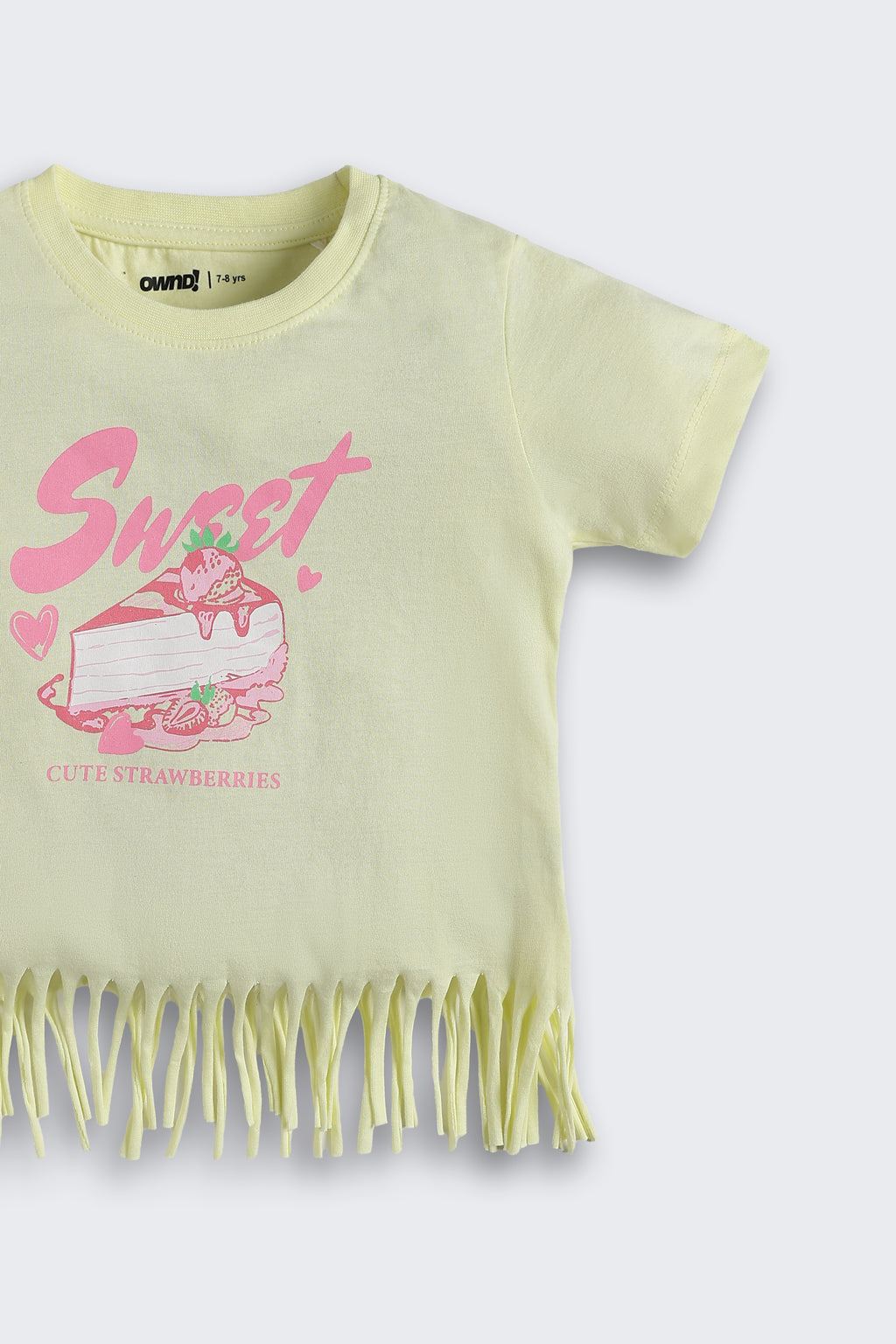 Yellow Graphic Regular Fit T-Shirt for Girls - Image 5