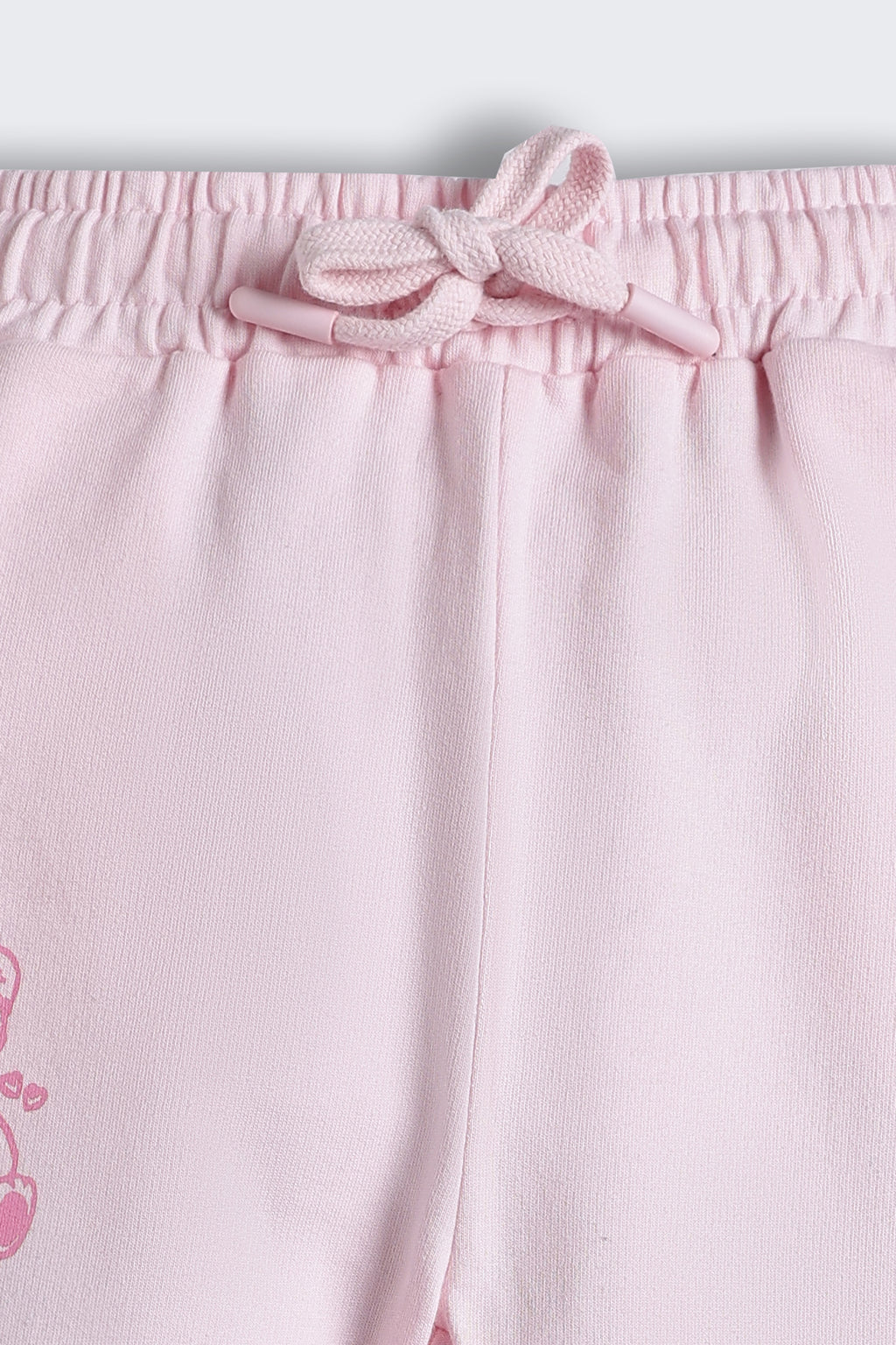 Pink Teddy Printed Regular Fit Joggers for Girls - Image 4