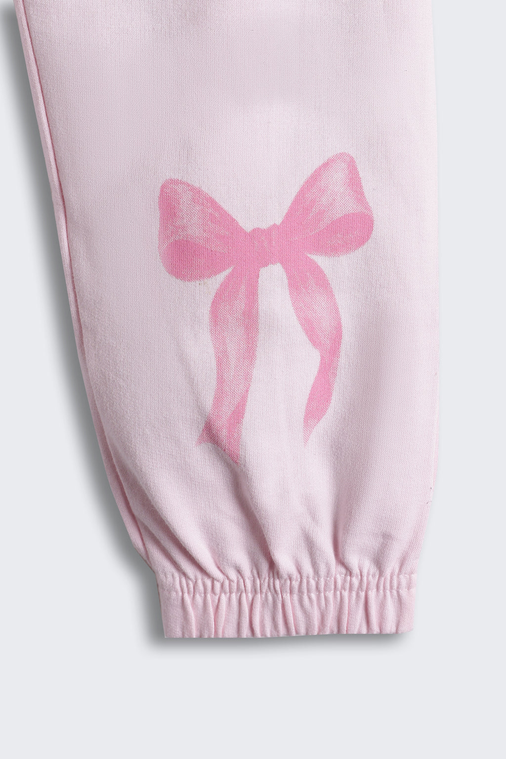 Pink Teddy Printed Regular Fit Joggers for Girls - Image 5