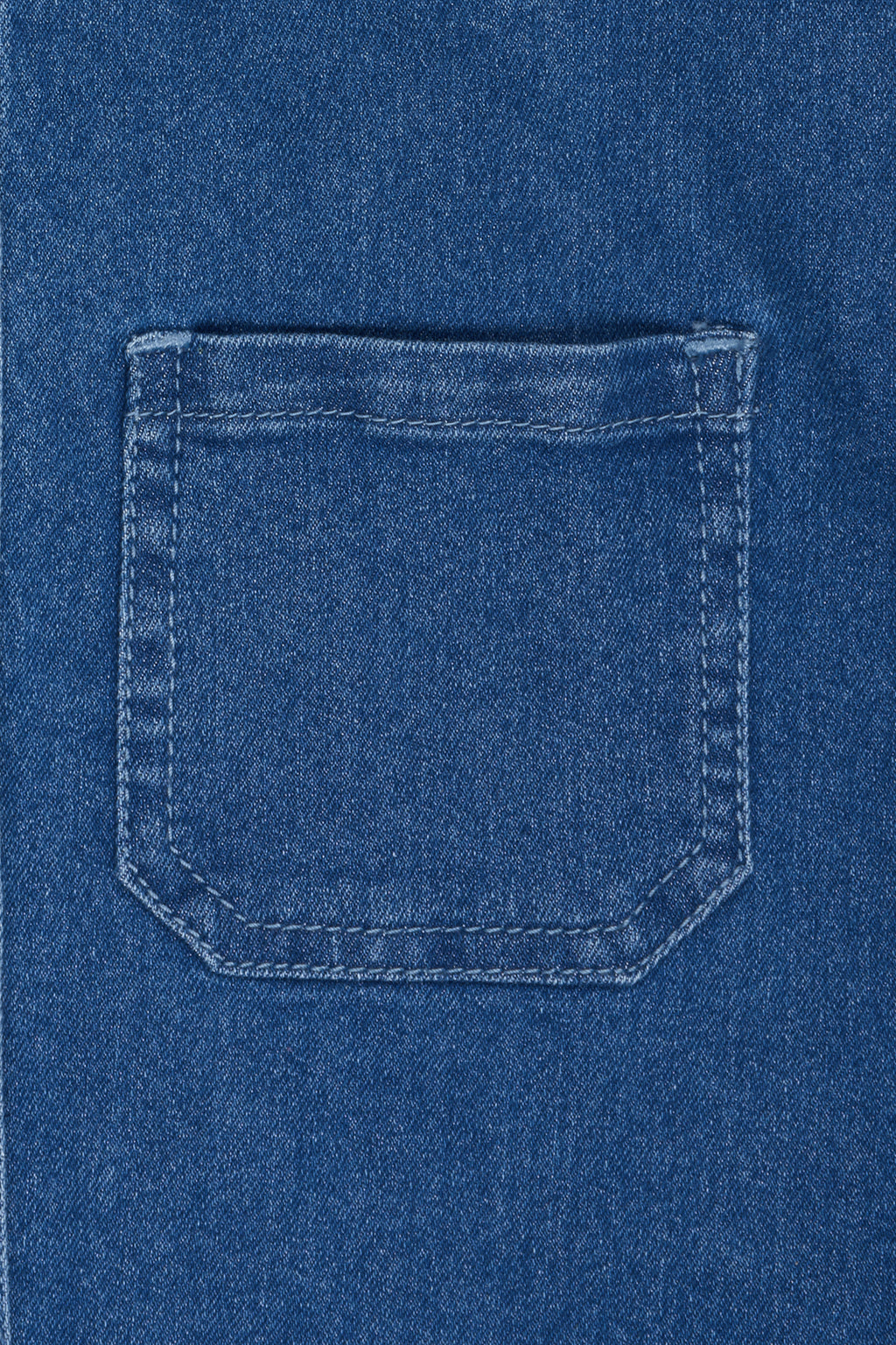 Medium Blue Solid Regular Fit Dungaree With T-Shirt for Girls - Image 5