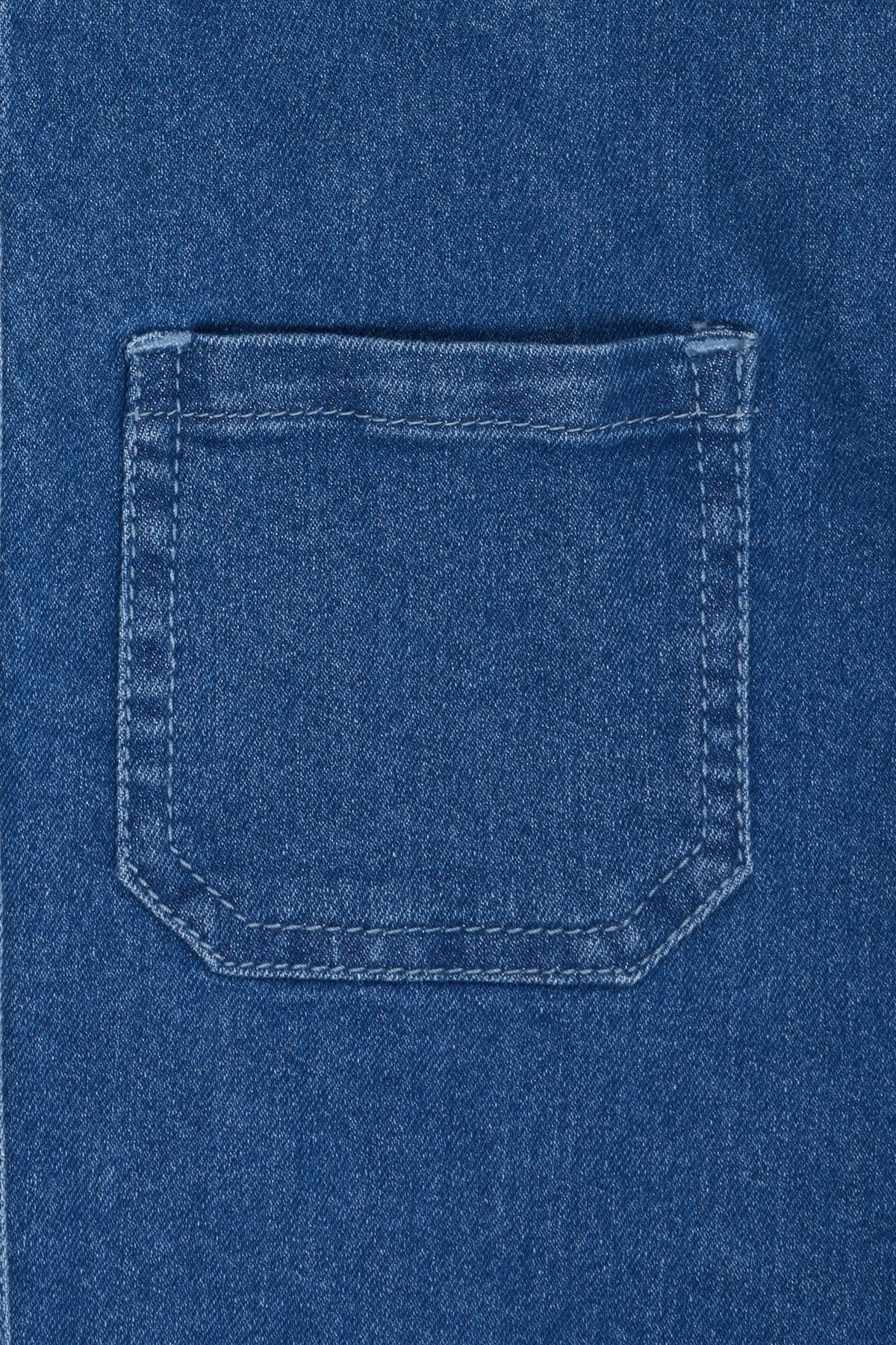 Medium Blue Solid Regular Fit Dungaree With T-Shirt for Girls - Image 5