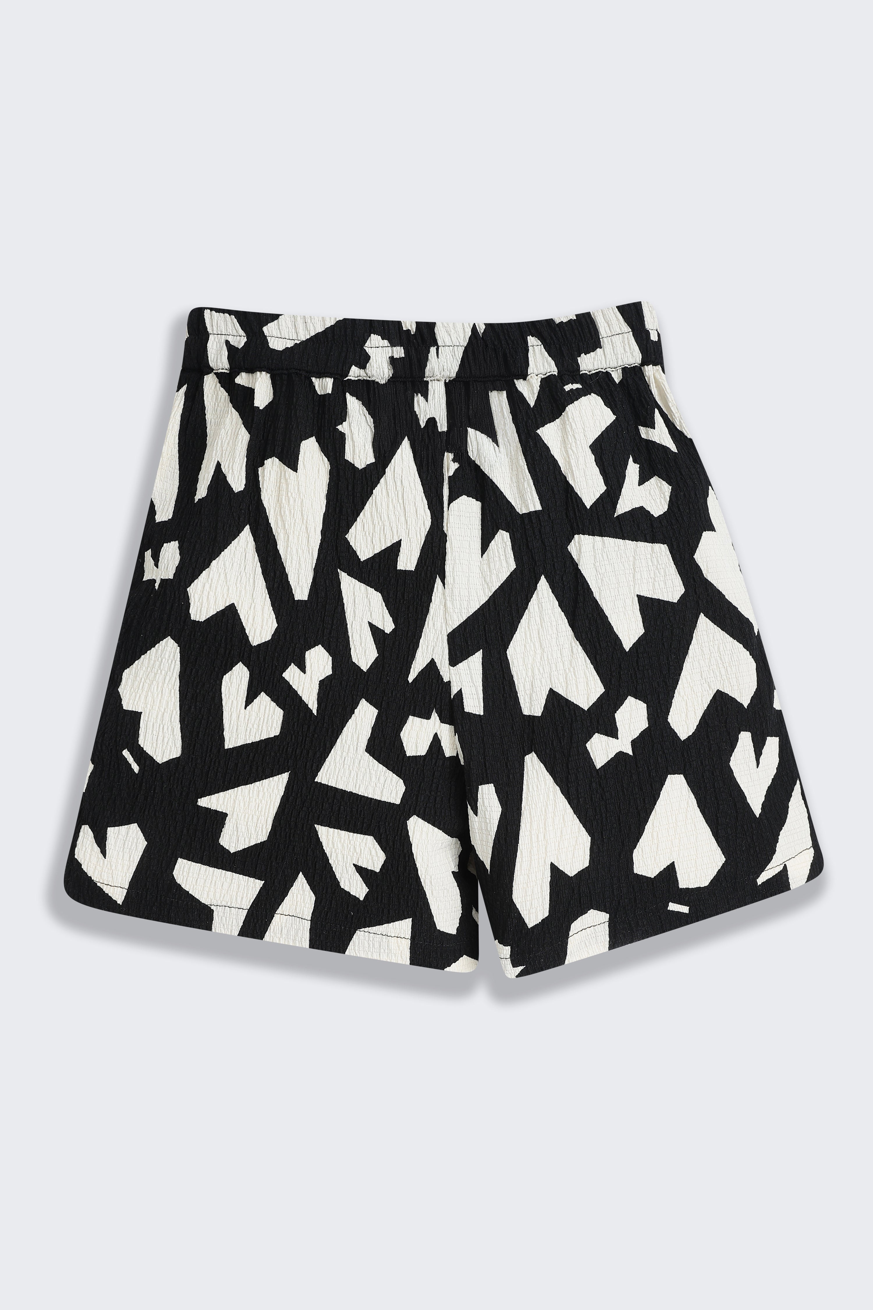 Black Floral Printed Regular Fit Co-ord Set for Girls - Image 5